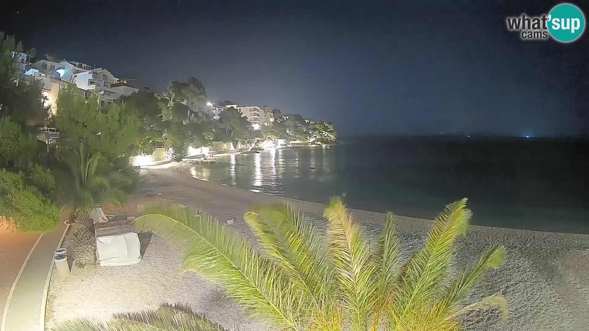 Webcam Spiaggia Lučica Brela – Vista live sulla costa adriatica