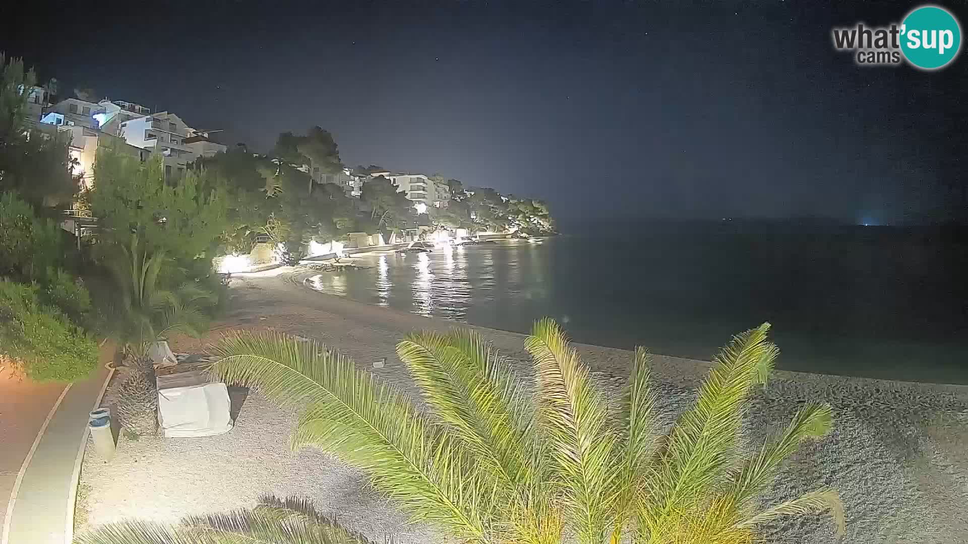 Webcam Plage Lučica Brela – Vue en direct sur la côte adriatique