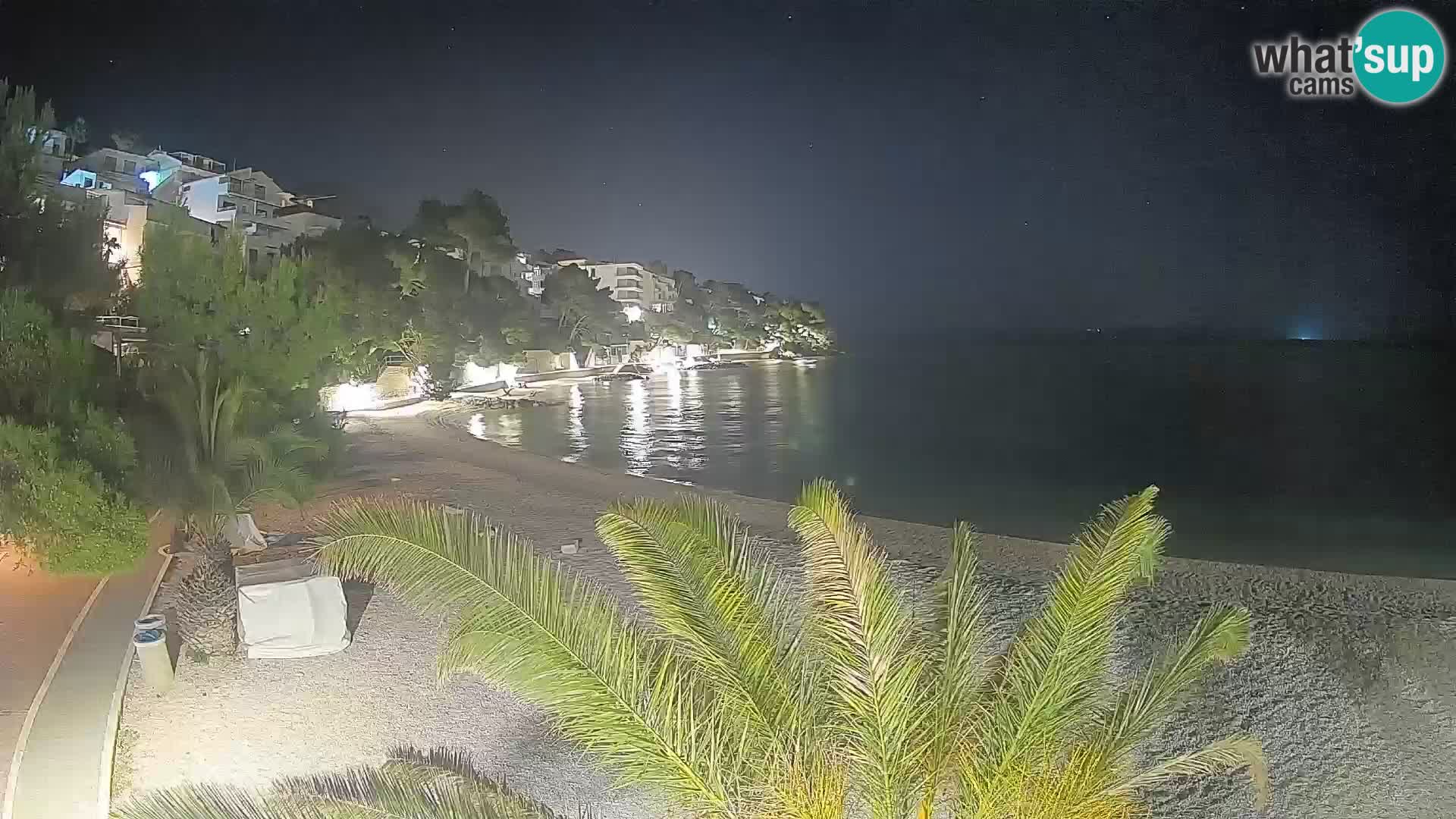 Webcam Plage Lučica Brela – Vue en direct sur la côte adriatique