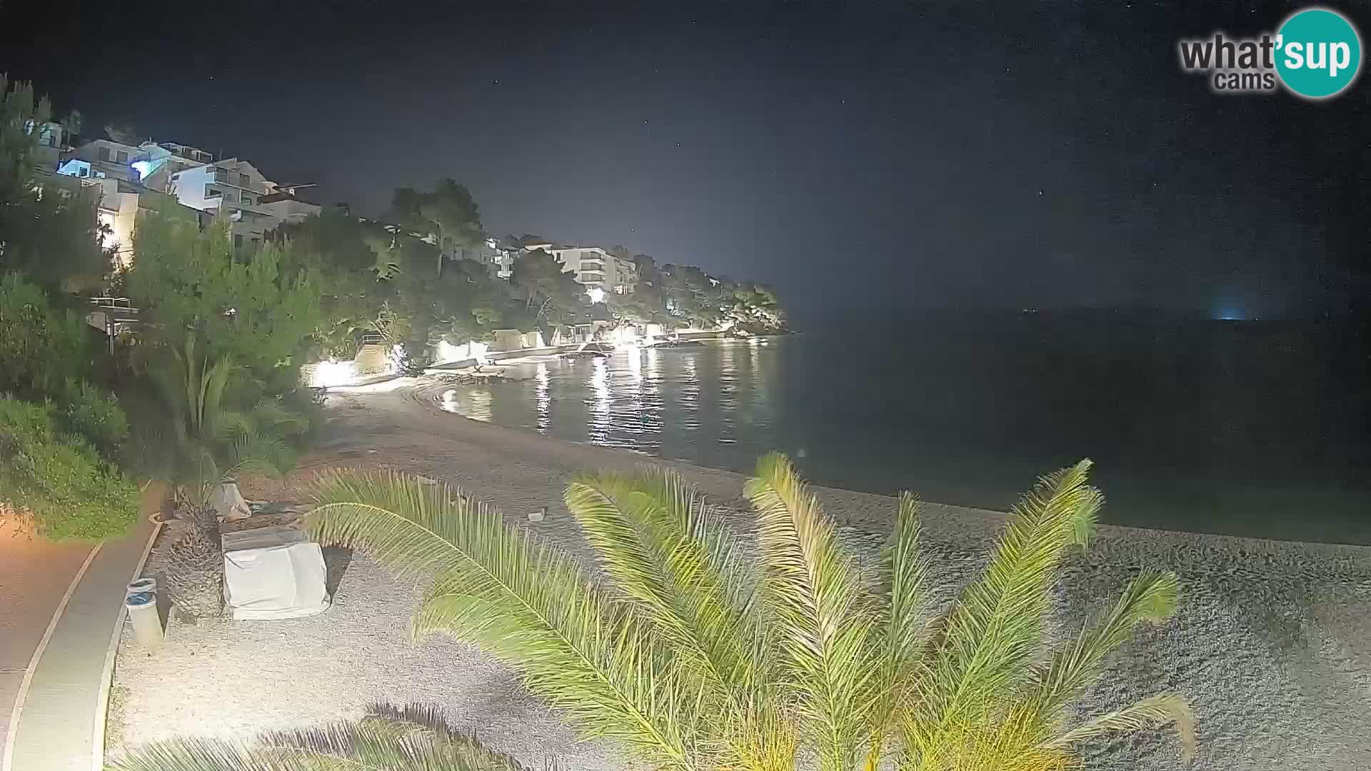 Webcam Spiaggia Lučica Brela – Vista live sulla costa adriatica