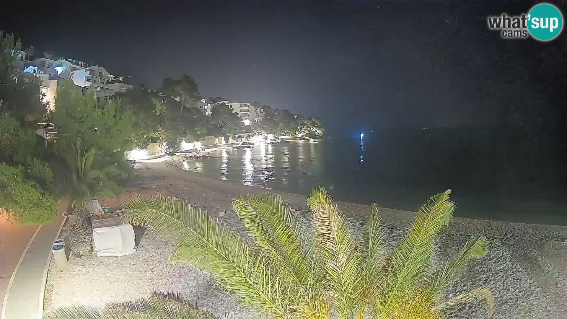Webcam Spiaggia Lučica Brela – Vista live sulla costa adriatica
