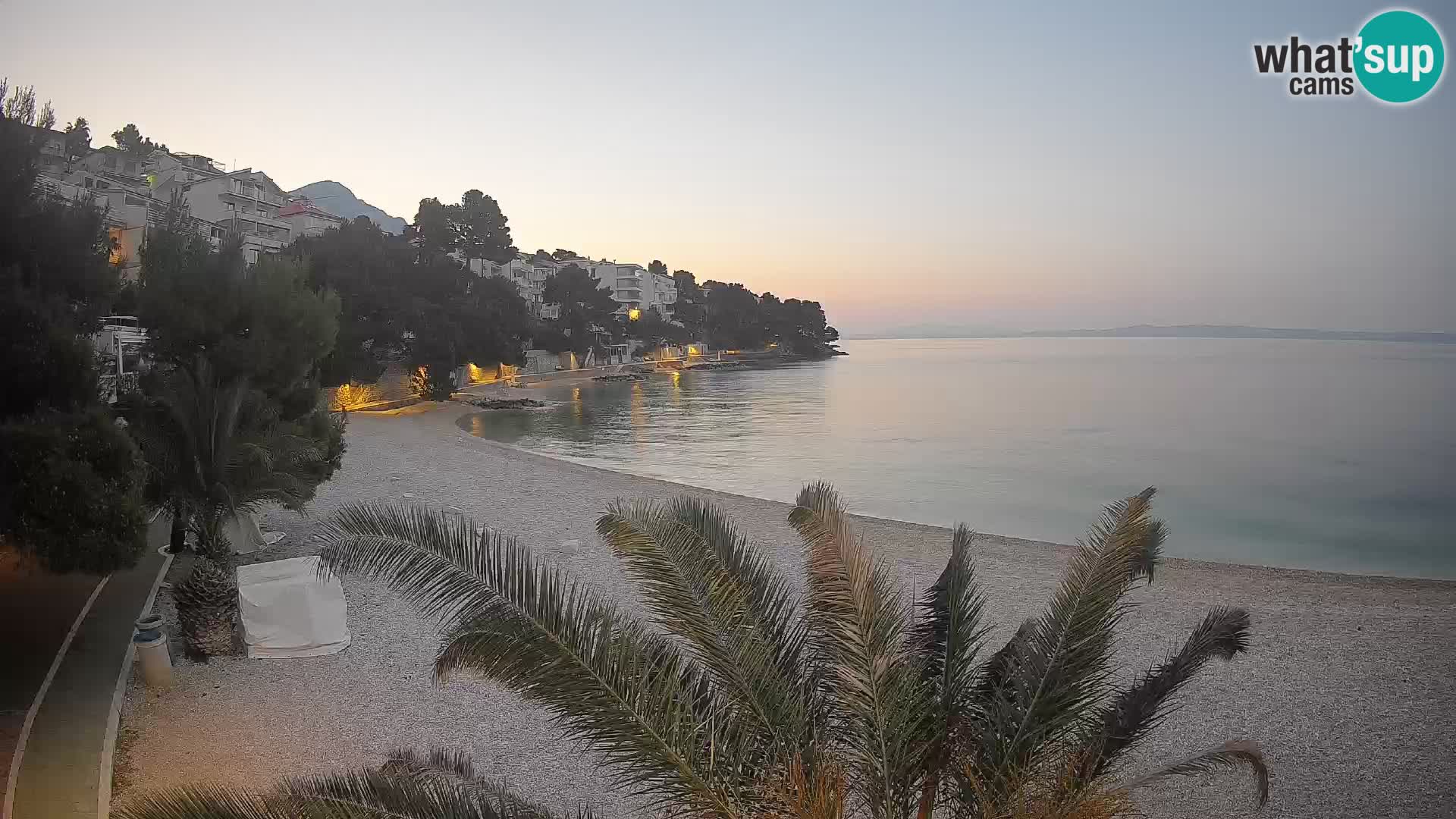 Webcam Playa Lučica Brela – Vista en directo de la costa adriática