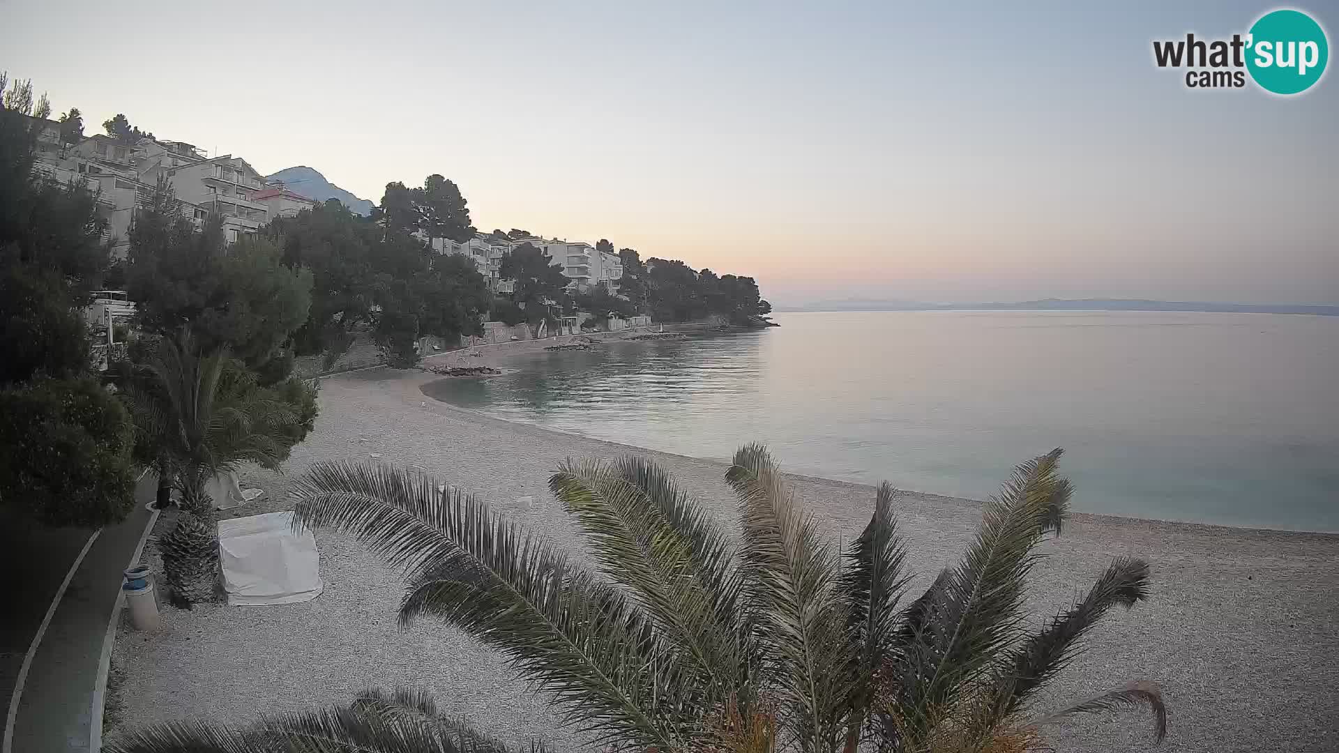 Webcam Spiaggia Lučica Brela – Vista live sulla costa adriatica
