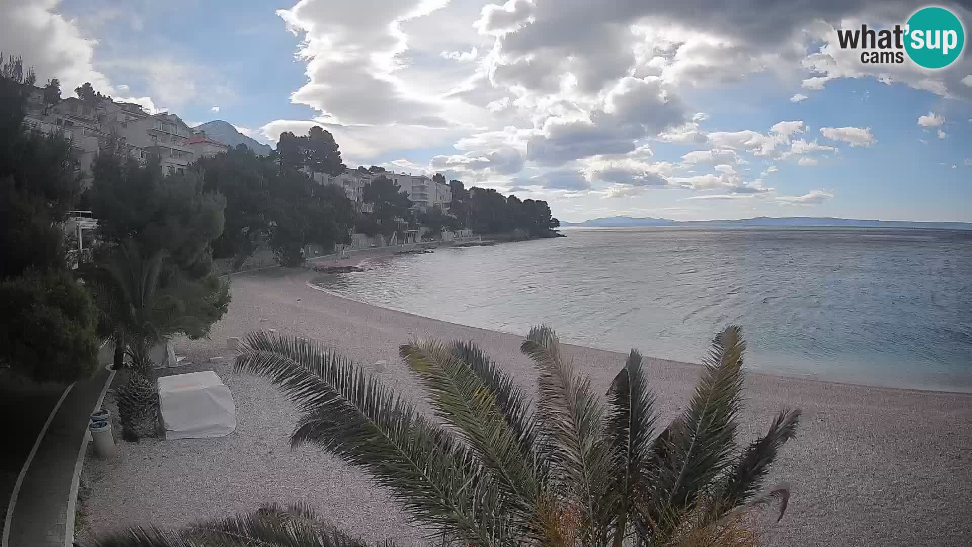 Webcam Plage Lučica Brela – Vue en direct sur la côte adriatique