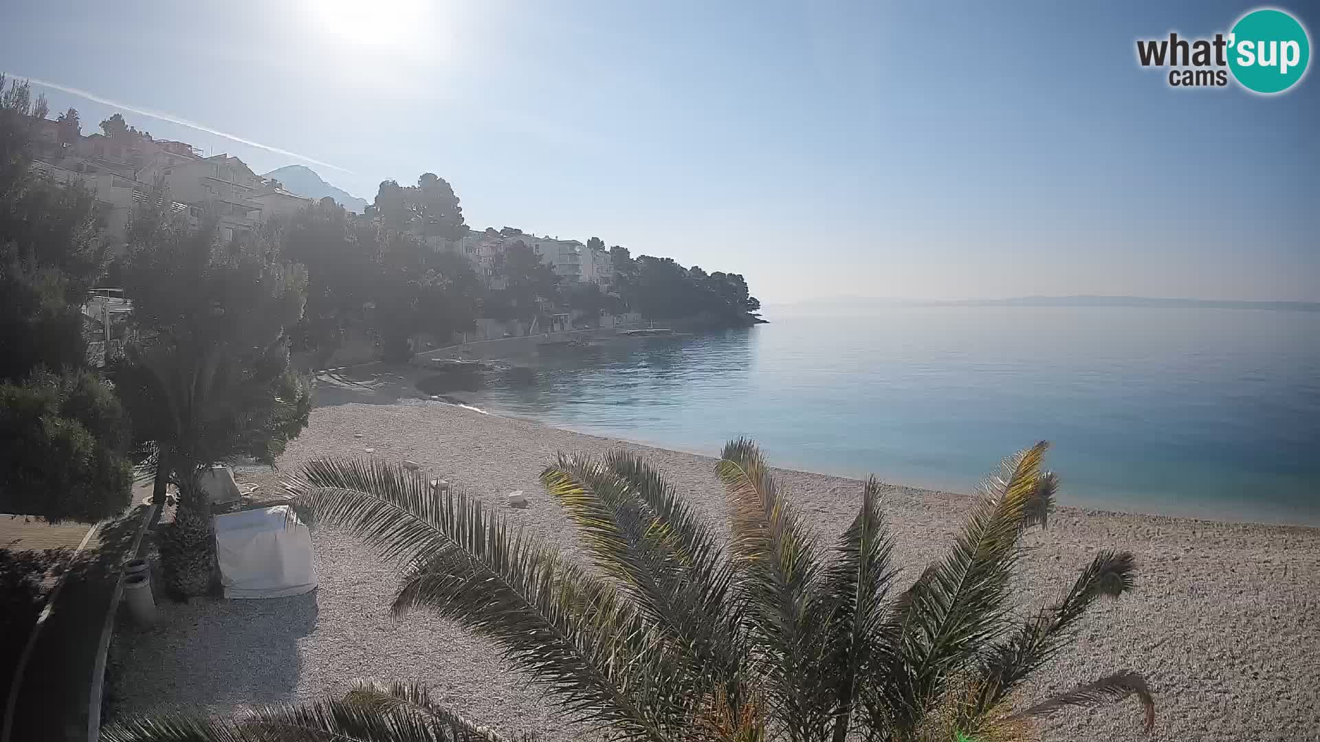 Webcam Spiaggia Lučica Brela – Vista live sulla costa adriatica