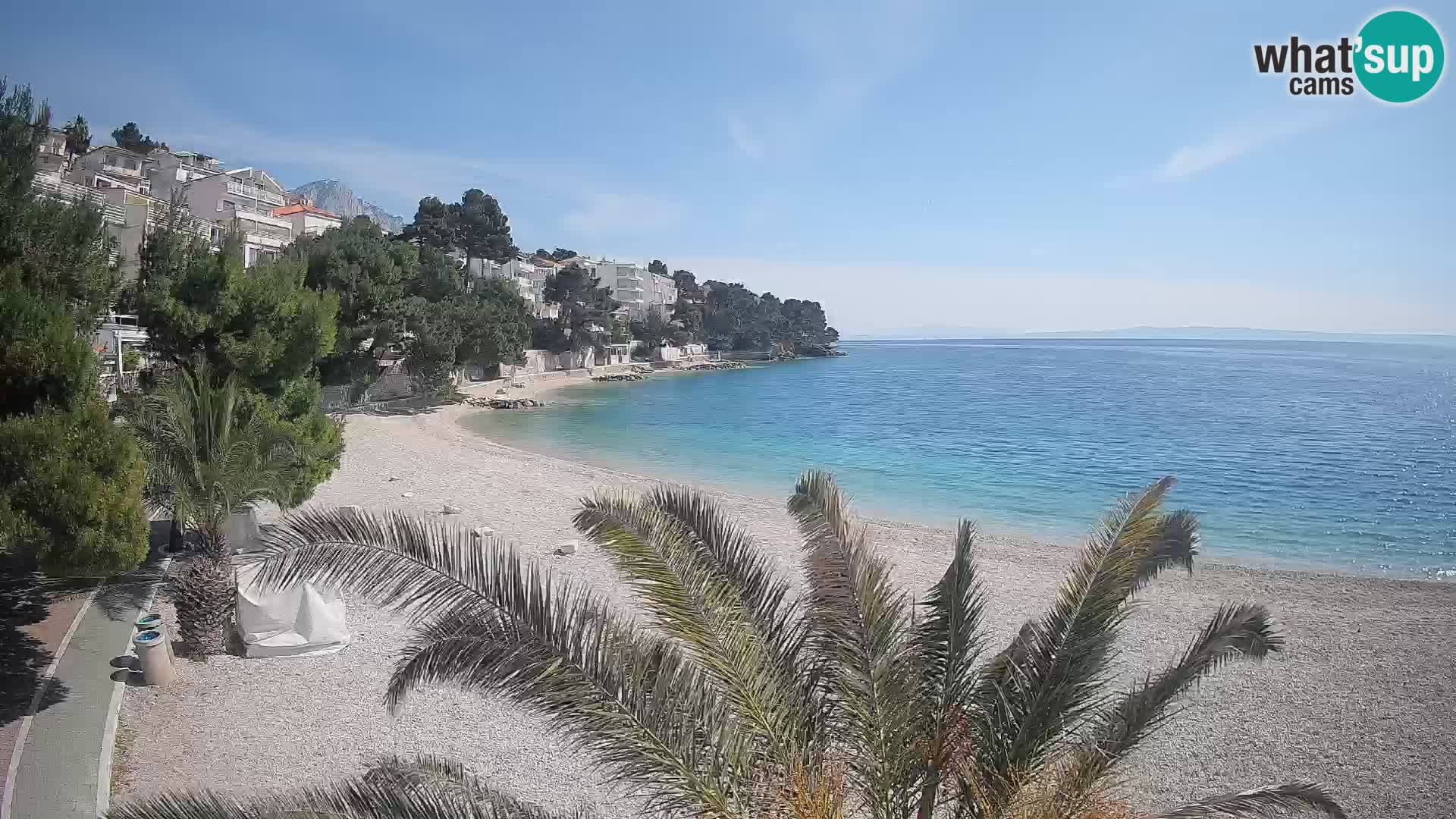 Webcam Lučica Beach Brela – Live View from the Adriatic Coast