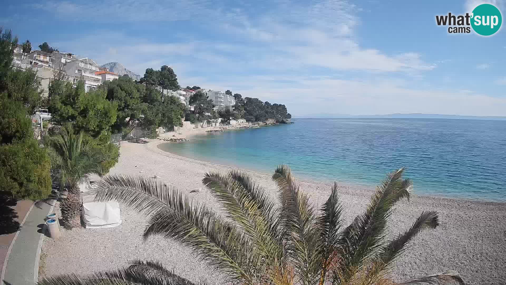 Webcam Playa Lučica Brela – Vista en directo de la costa adriática