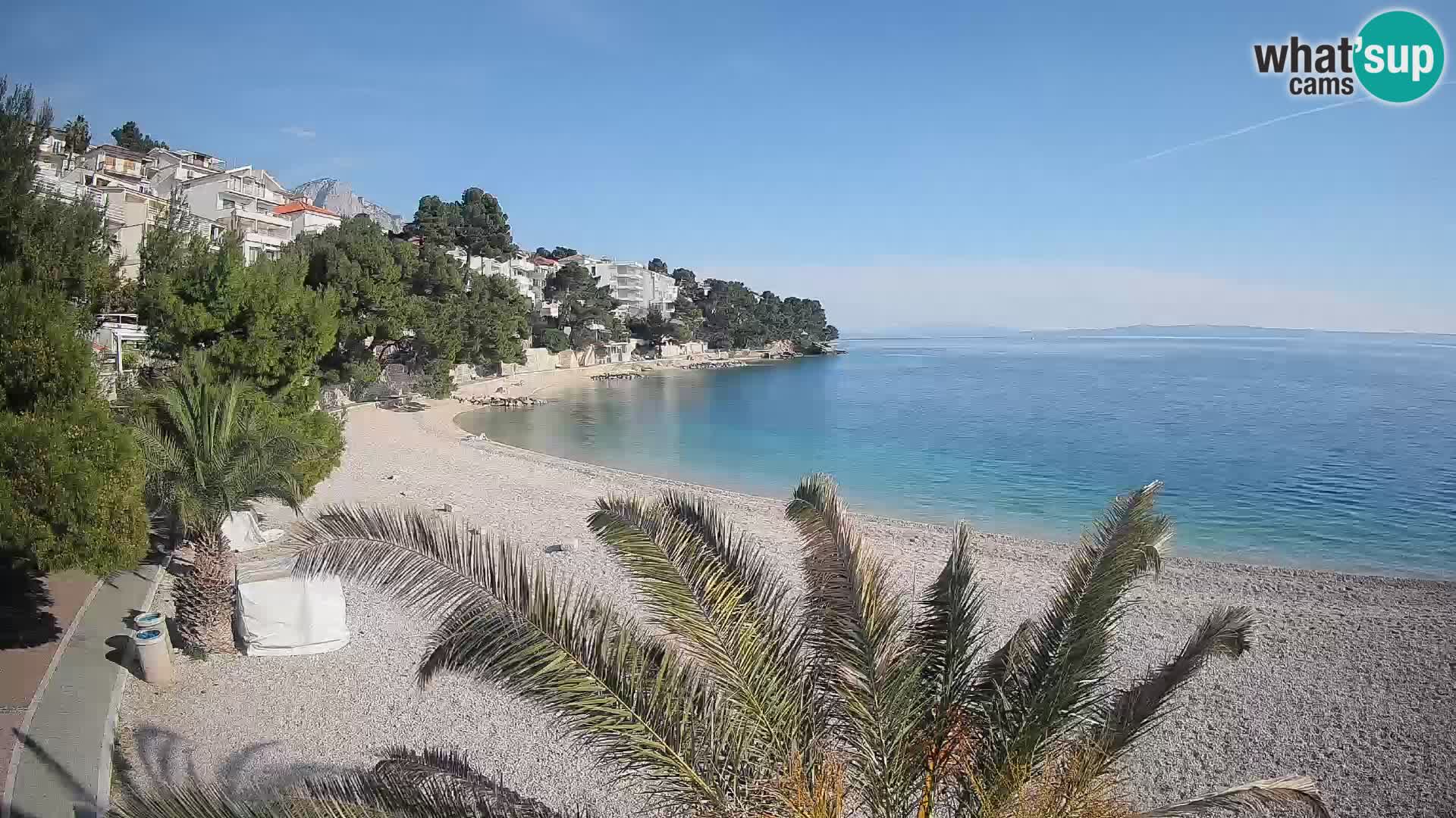 Webcam Playa Lučica Brela – Vista en directo de la costa adriática