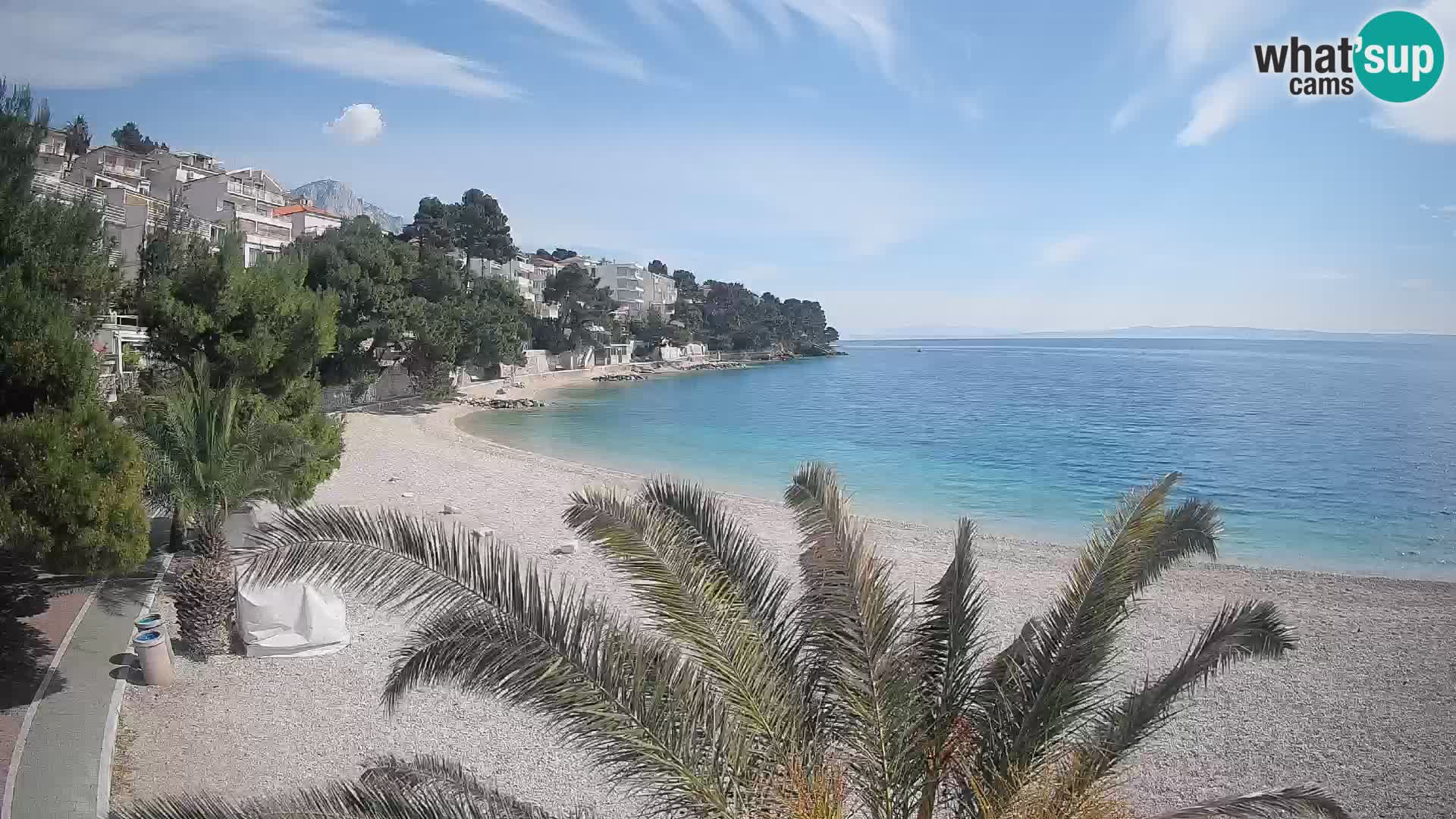 Webcam Playa Lučica Brela – Vista en directo de la costa adriática
