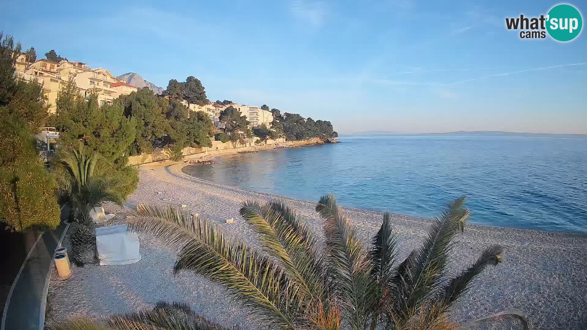 Webcam Lučica Beach Brela – Live View from the Adriatic Coast