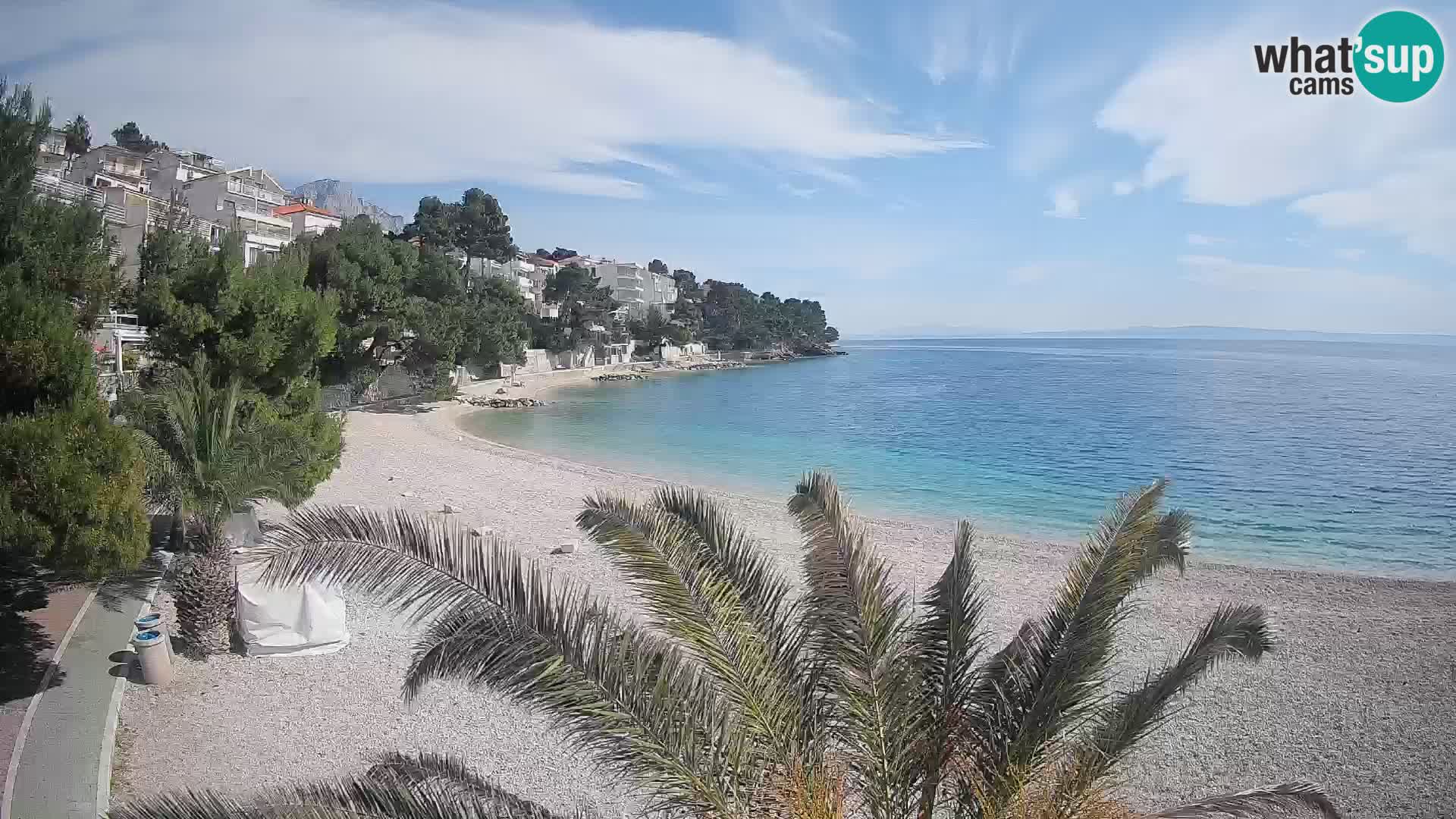 Webcam Spiaggia Lučica Brela – Vista live sulla costa adriatica
