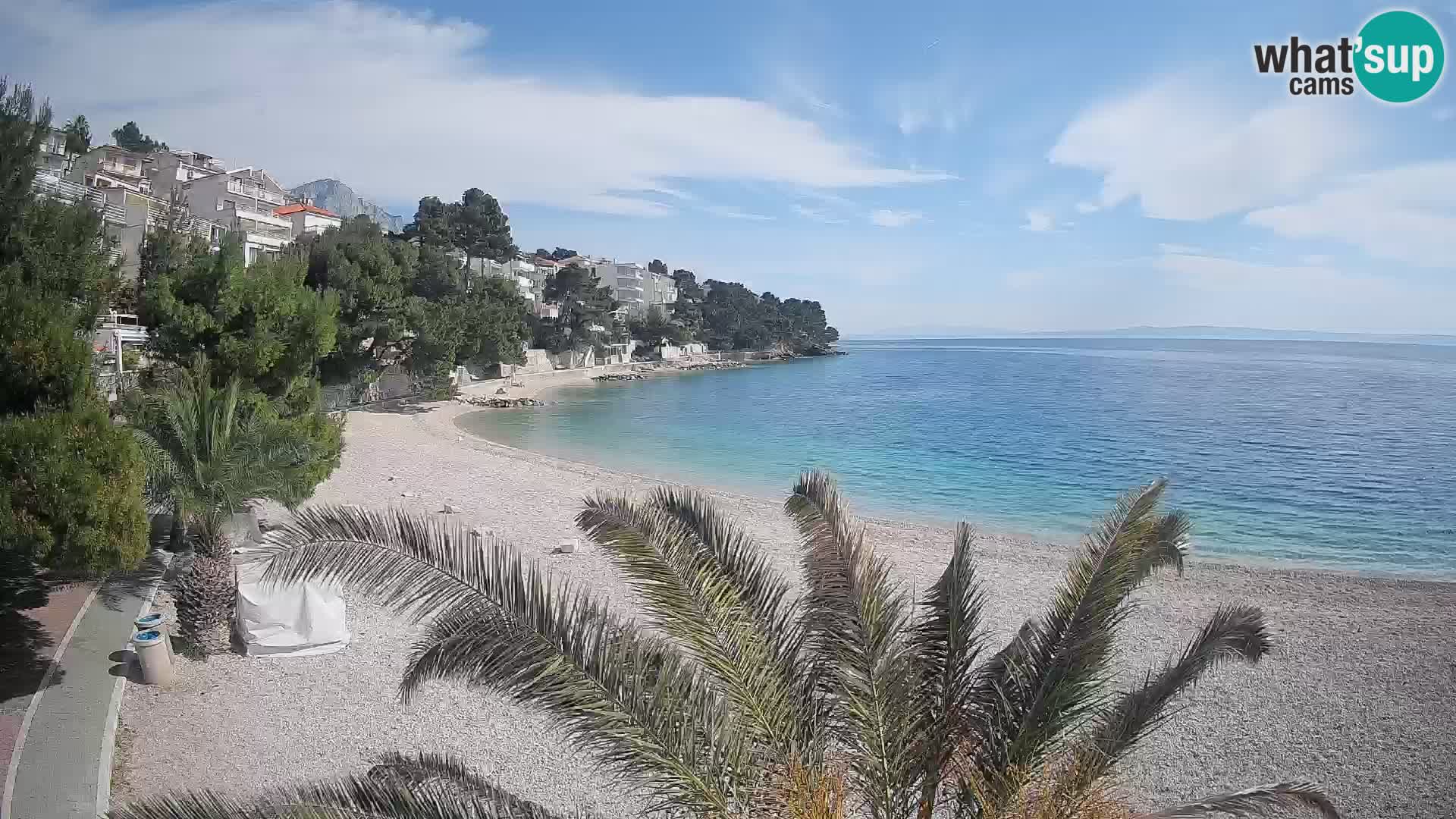 Webcam Lučica Beach Brela – Live View from the Adriatic Coast