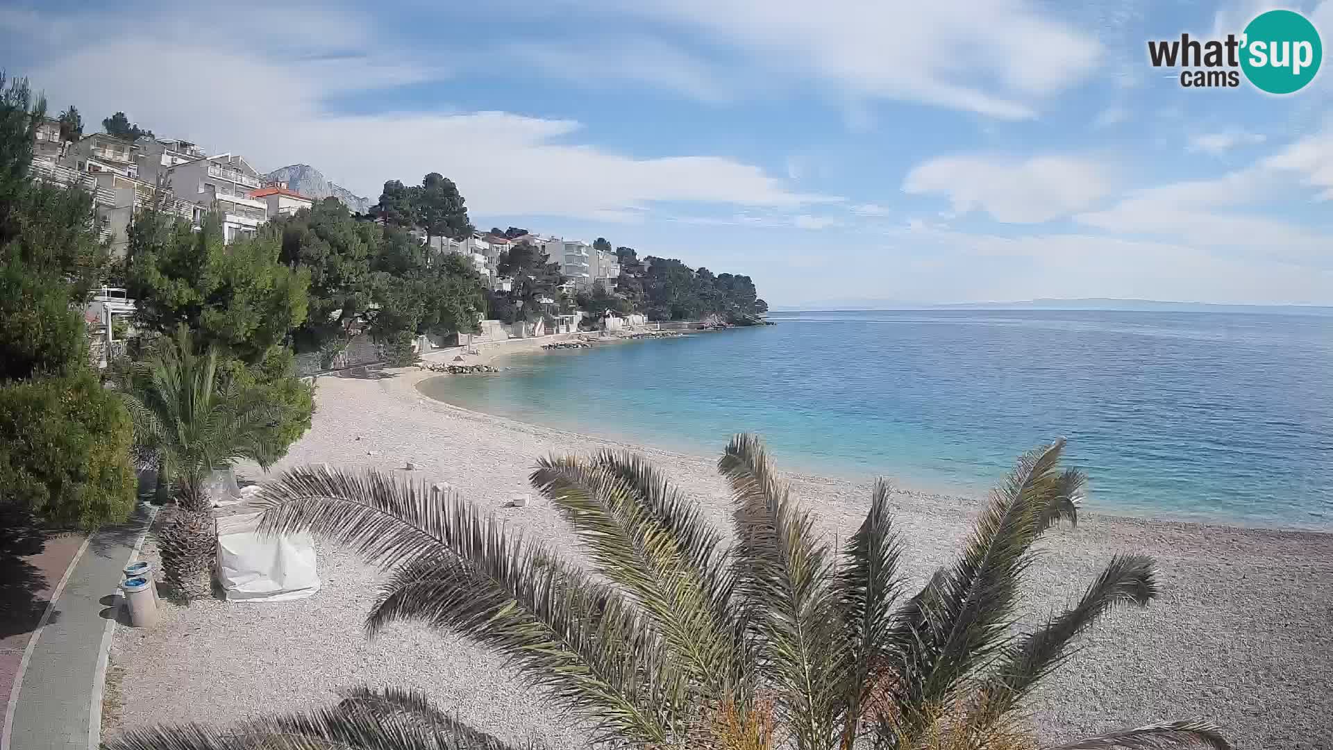 Webcam Spiaggia Lučica Brela – Vista live sulla costa adriatica