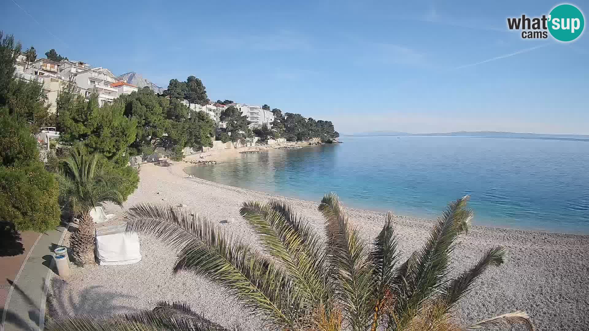 Webcam Playa Lučica Brela – Vista en directo de la costa adriática