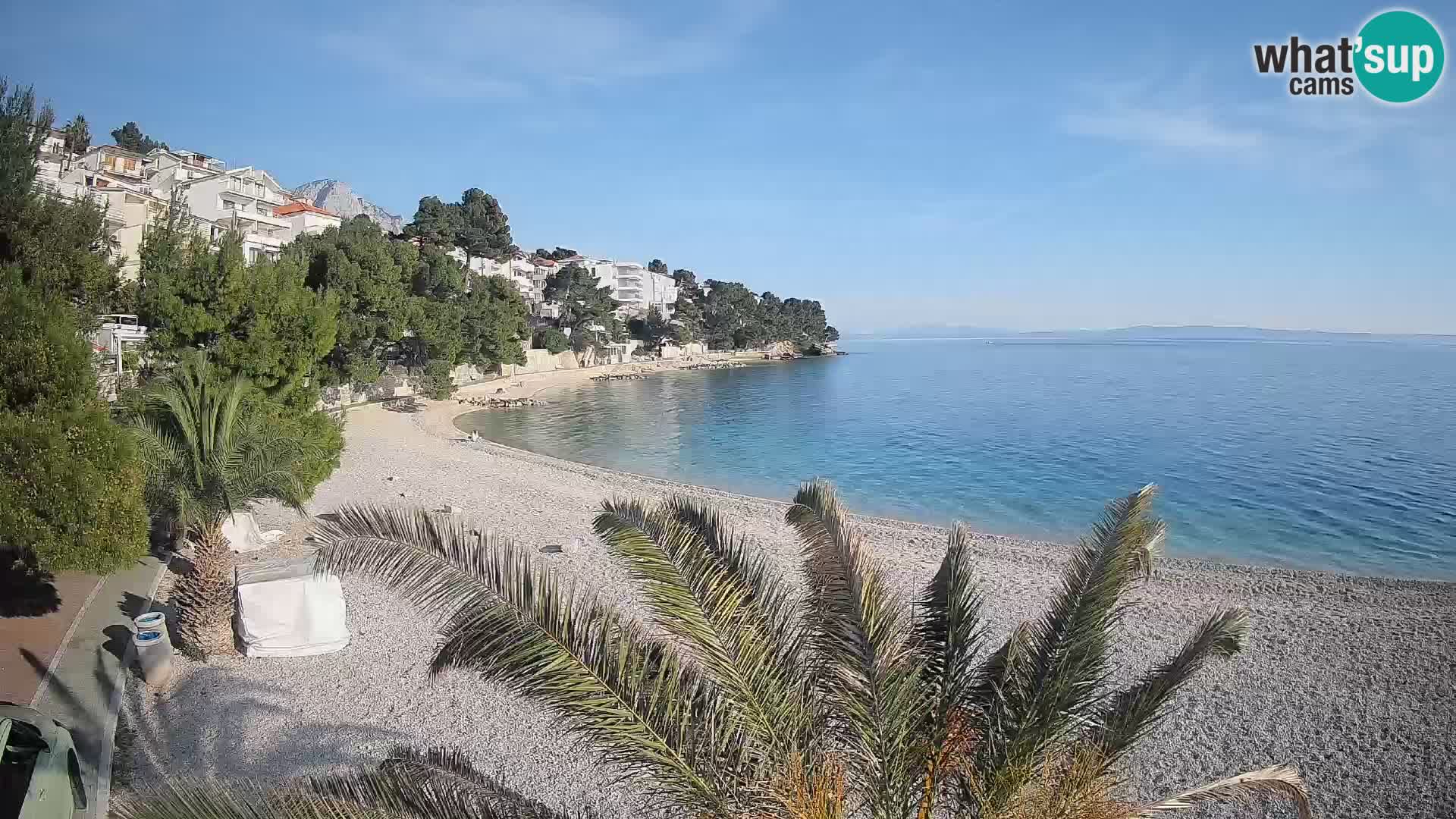 Webcam Spiaggia Lučica Brela – Vista live sulla costa adriatica