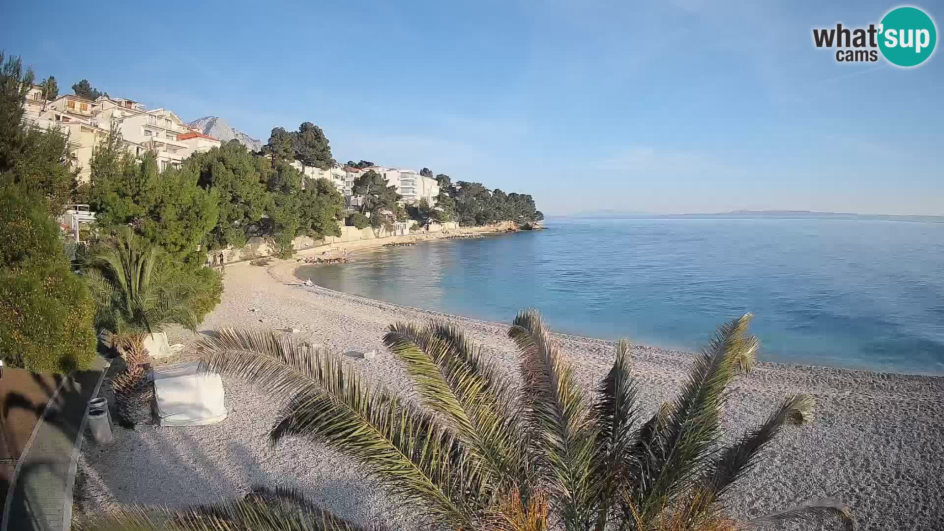 Webcam Playa Lučica Brela – Vista en directo de la costa adriática