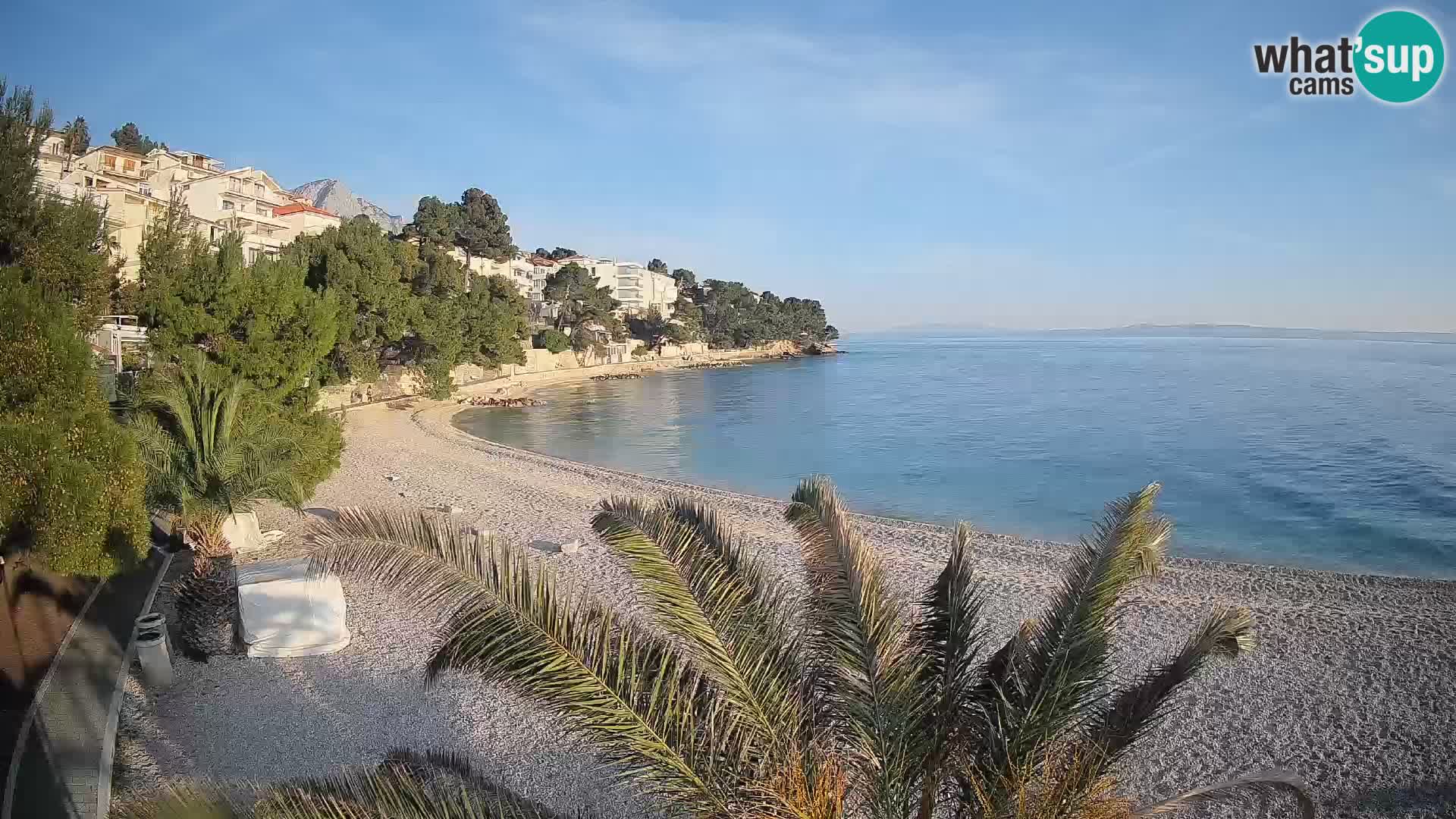 Webcam Lučica Beach Brela – Live View from the Adriatic Coast