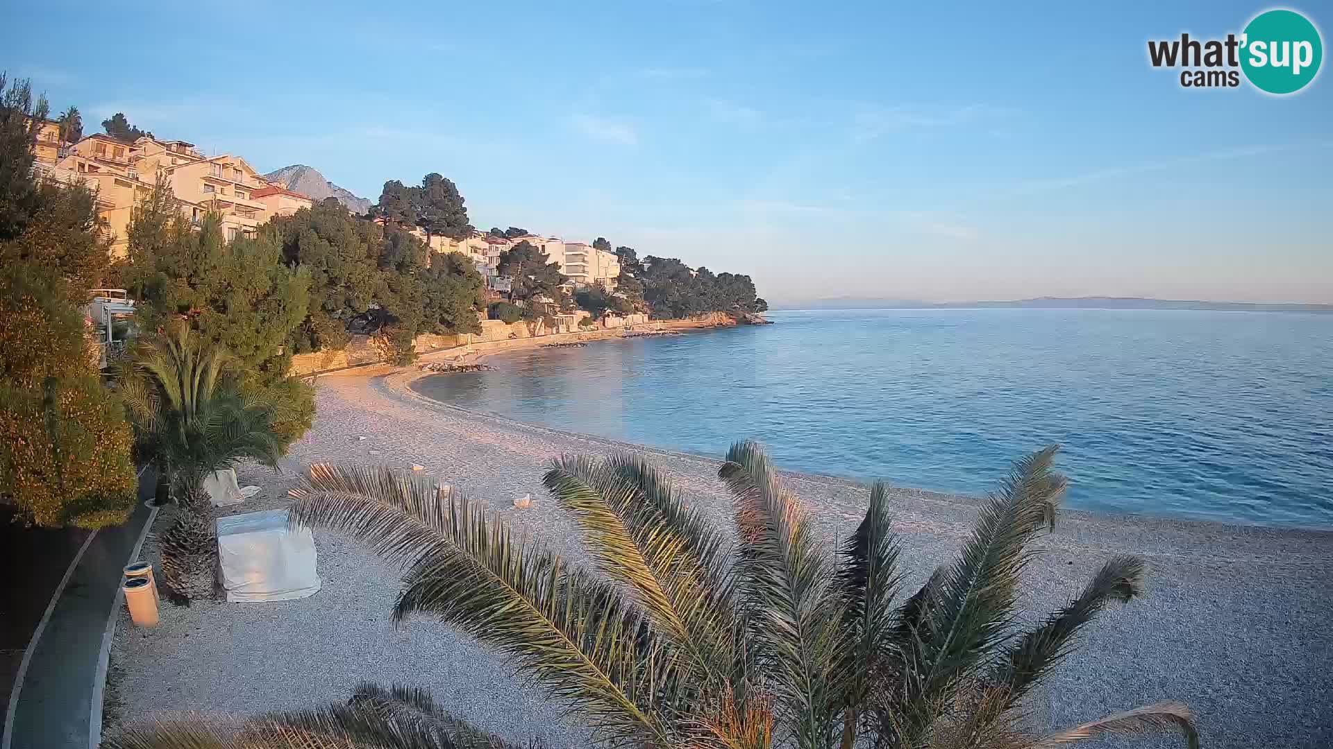 Webcam Playa Lučica Brela – Vista en directo de la costa adriática