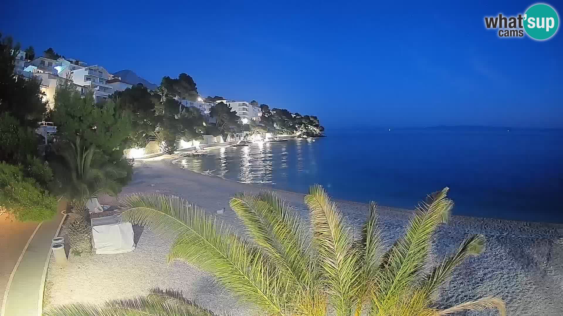 Webcam Spiaggia Lučica Brela – Vista live sulla costa adriatica