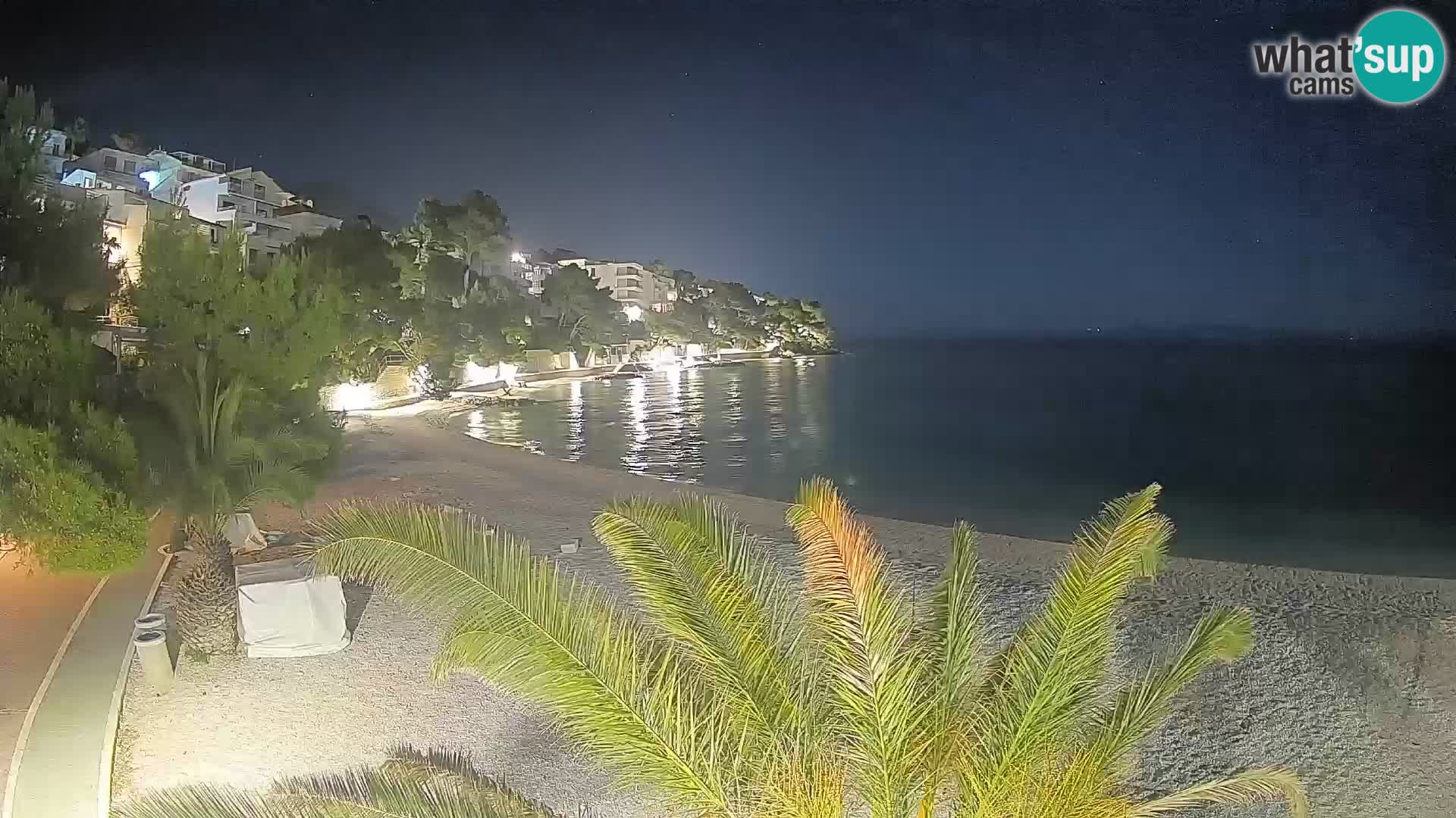 Webcam Spiaggia Lučica Brela – Vista live sulla costa adriatica