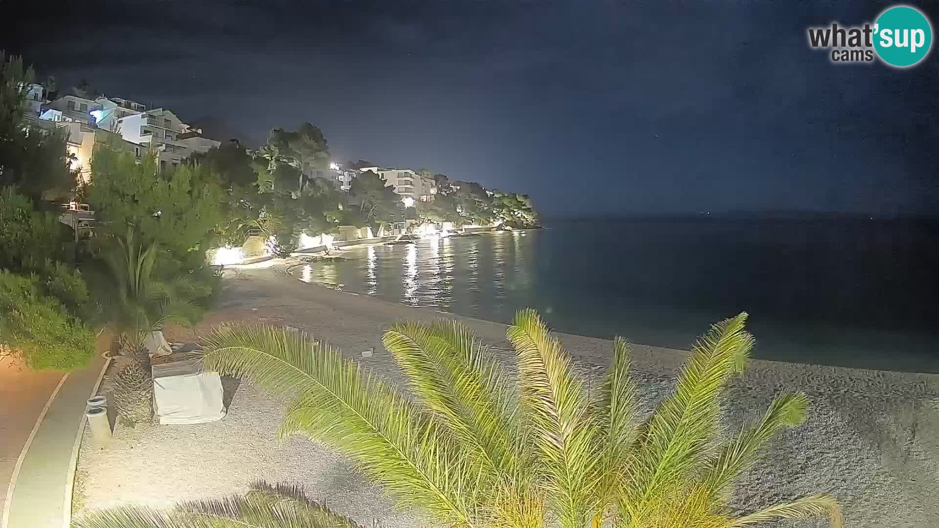 Webcam Spiaggia Lučica Brela – Vista live sulla costa adriatica