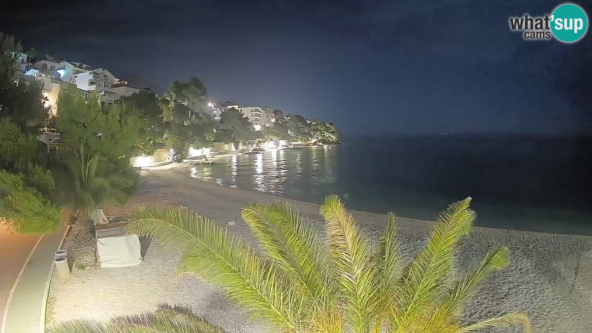 Webcam Lučica Strand Beach Brela – Liveblick von der Adriaküste