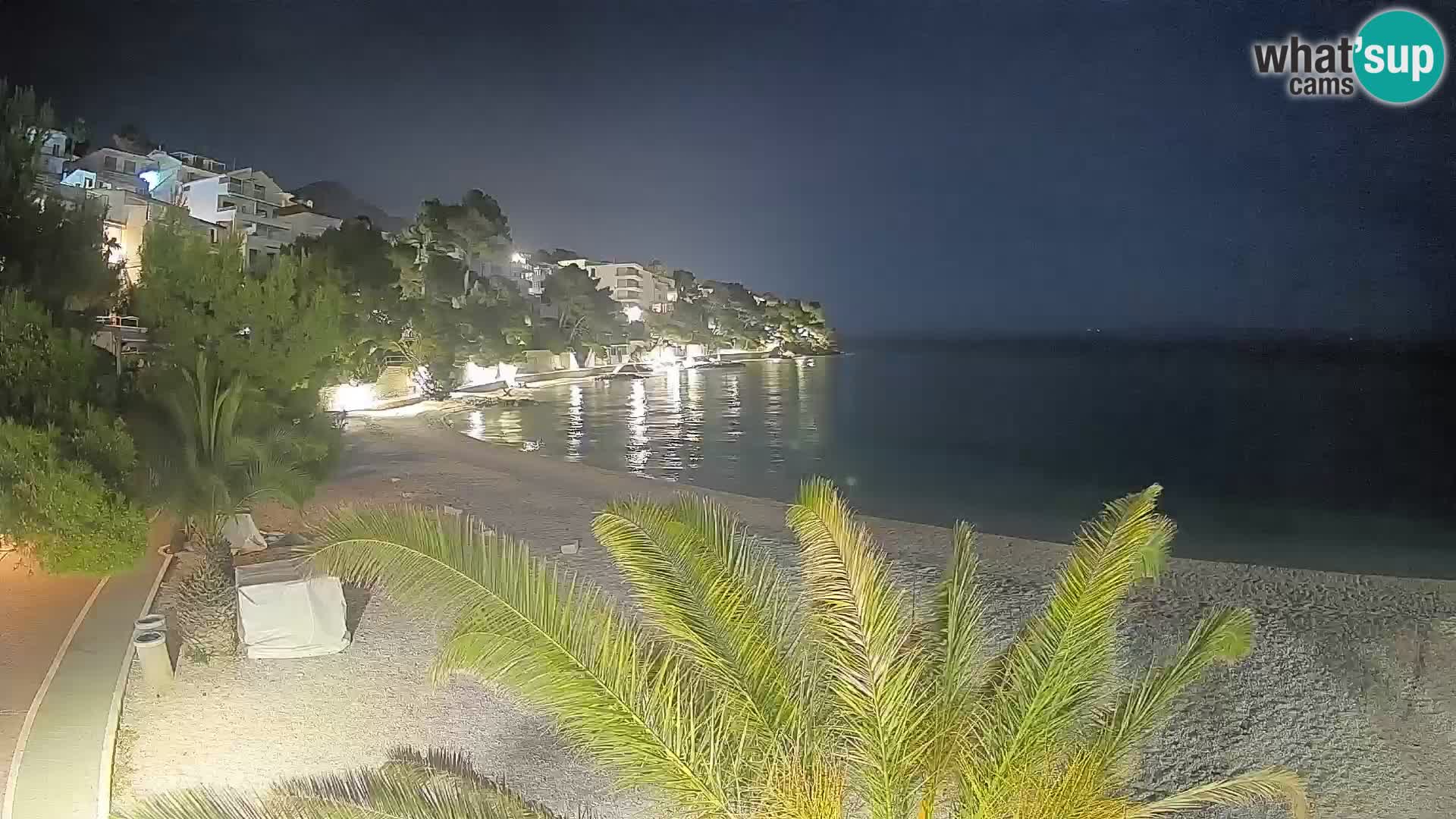 Webcam Spiaggia Lučica Brela – Vista live sulla costa adriatica