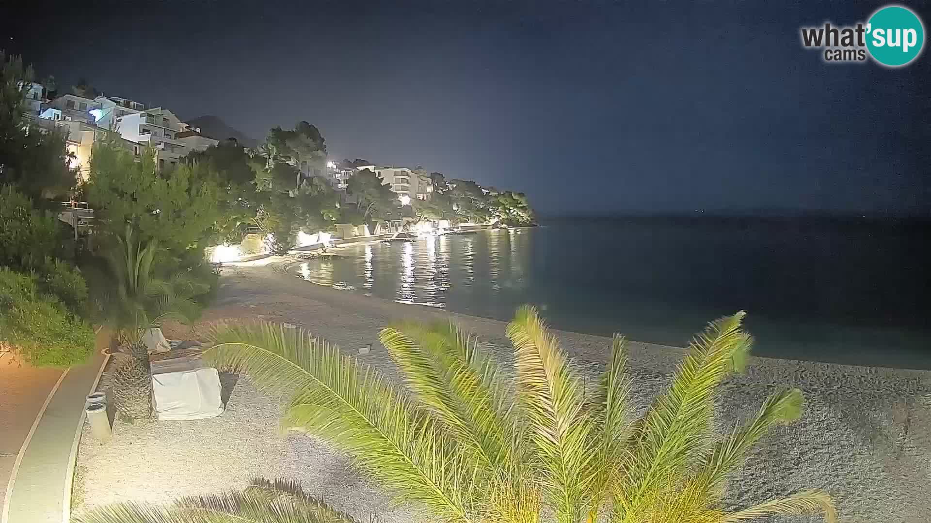 Webcam Plage Lučica Brela – Vue en direct sur la côte adriatique