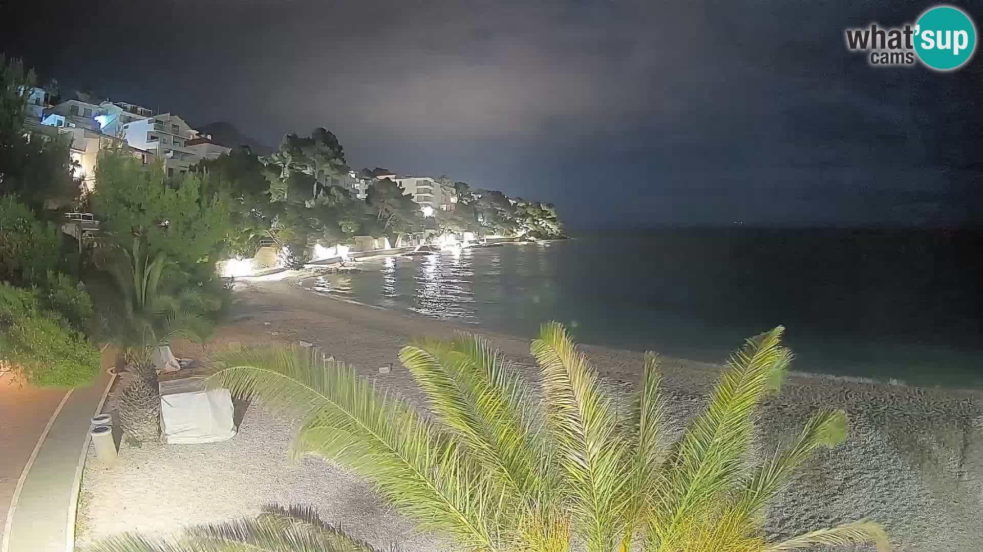 Webcam Plage Lučica Brela – Vue en direct sur la côte adriatique