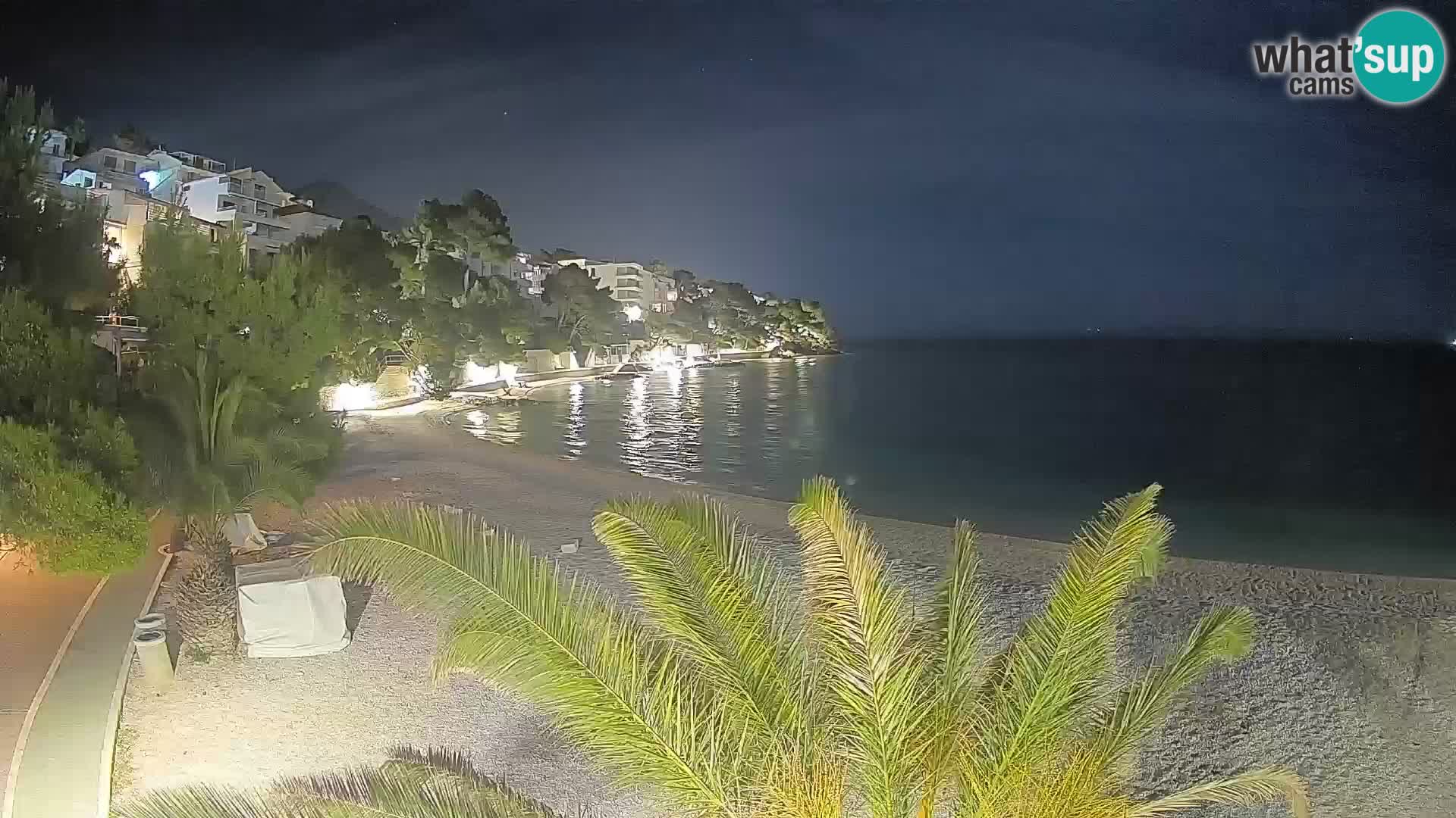 Webcam Spiaggia Lučica Brela – Vista live sulla costa adriatica