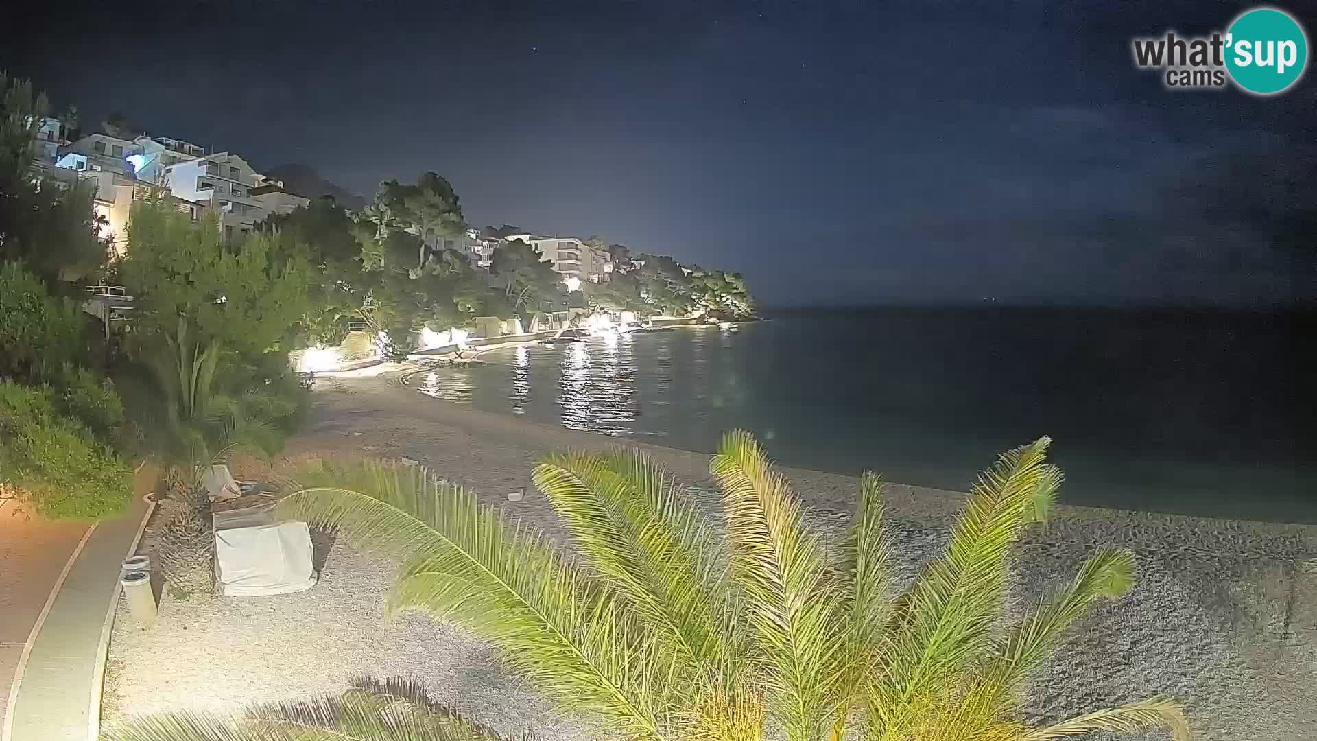 Webcam Playa Lučica Brela – Vista en directo de la costa adriática