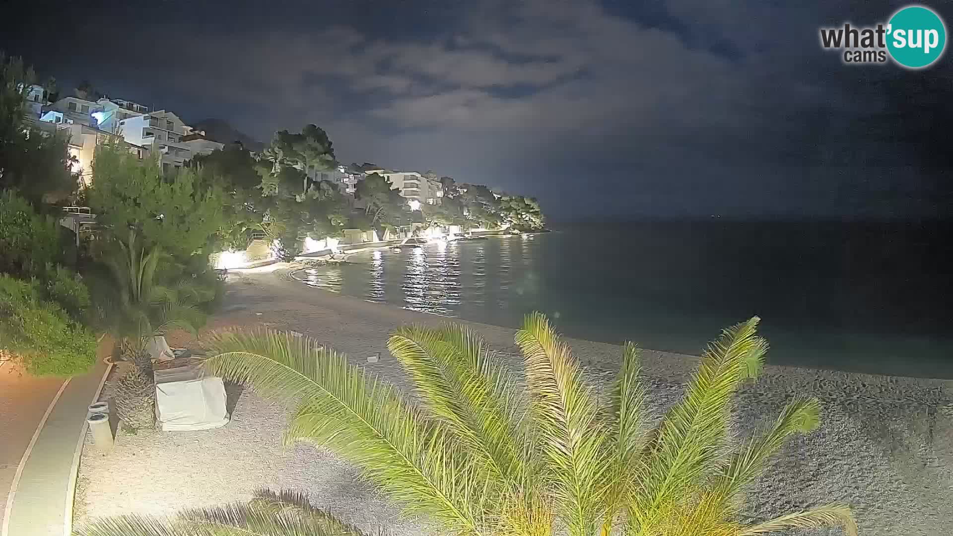 Webcam Spiaggia Lučica Brela – Vista live sulla costa adriatica