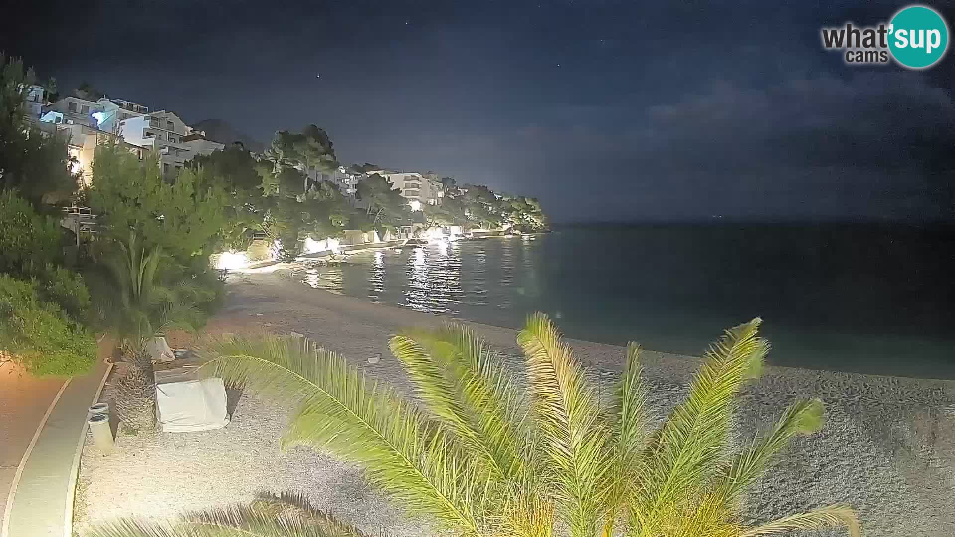 Webcam Plage Lučica Brela – Vue en direct sur la côte adriatique