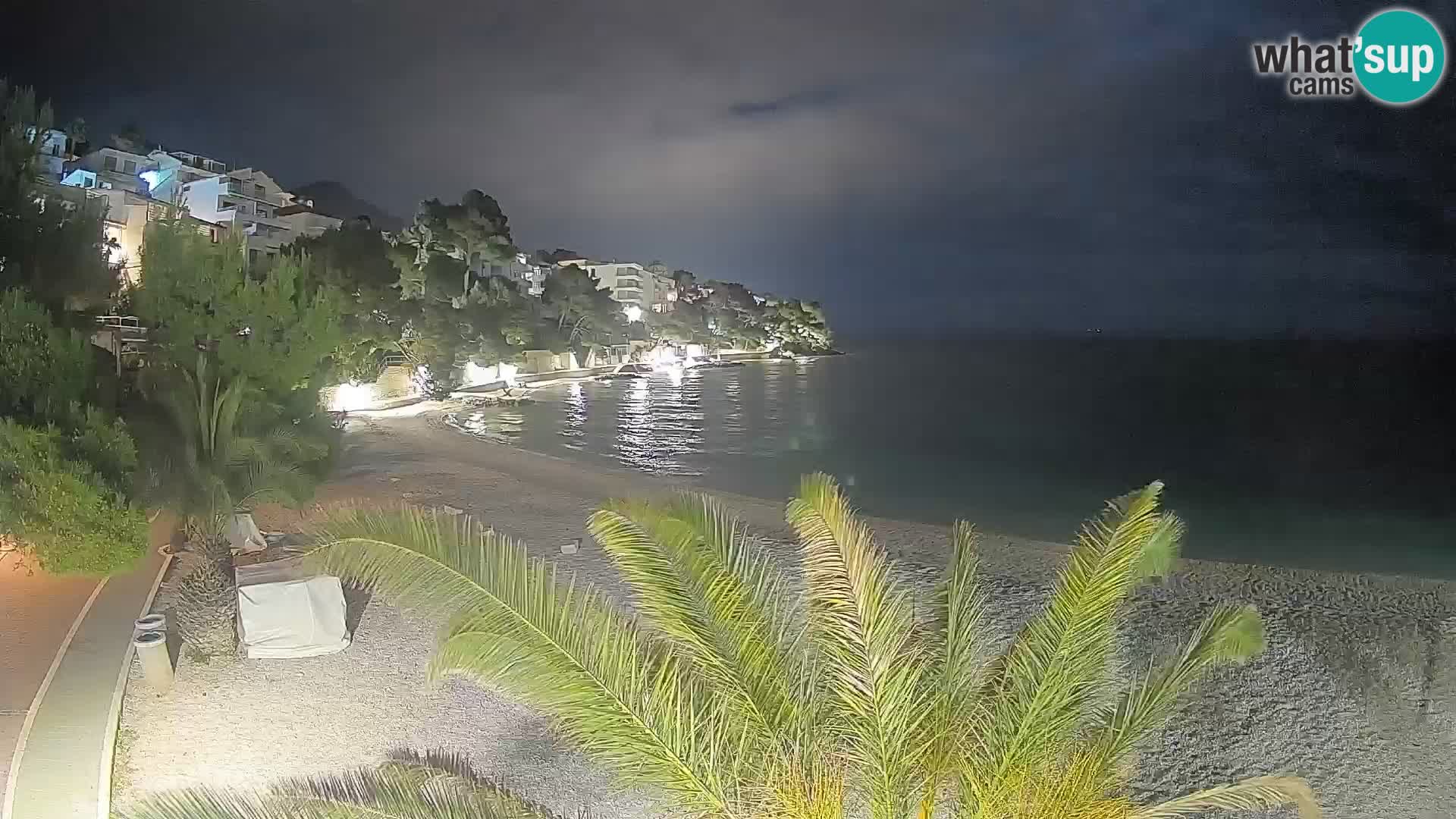 Webcam Plage Lučica Brela – Vue en direct sur la côte adriatique