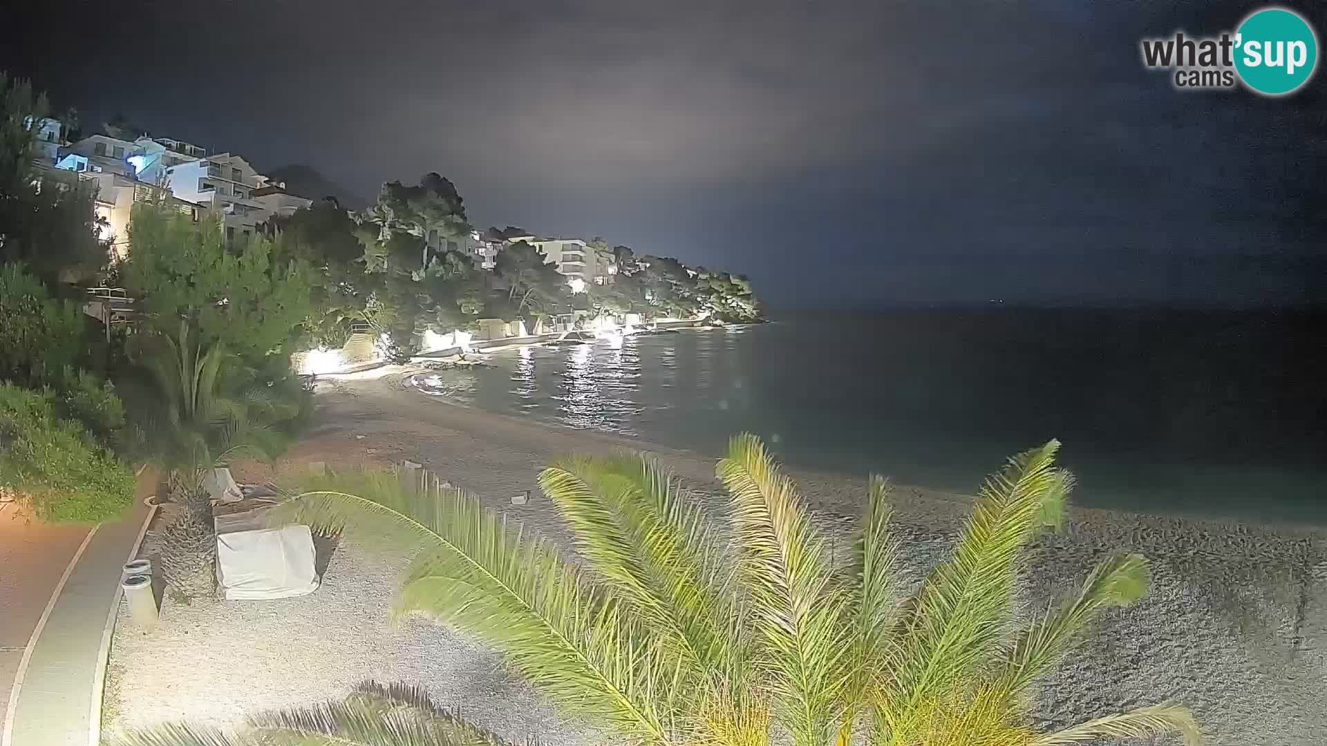 Webcam Plage Lučica Brela – Vue en direct sur la côte adriatique