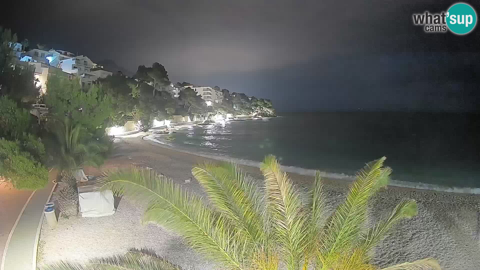 Webcam Spiaggia Lučica Brela – Vista live sulla costa adriatica
