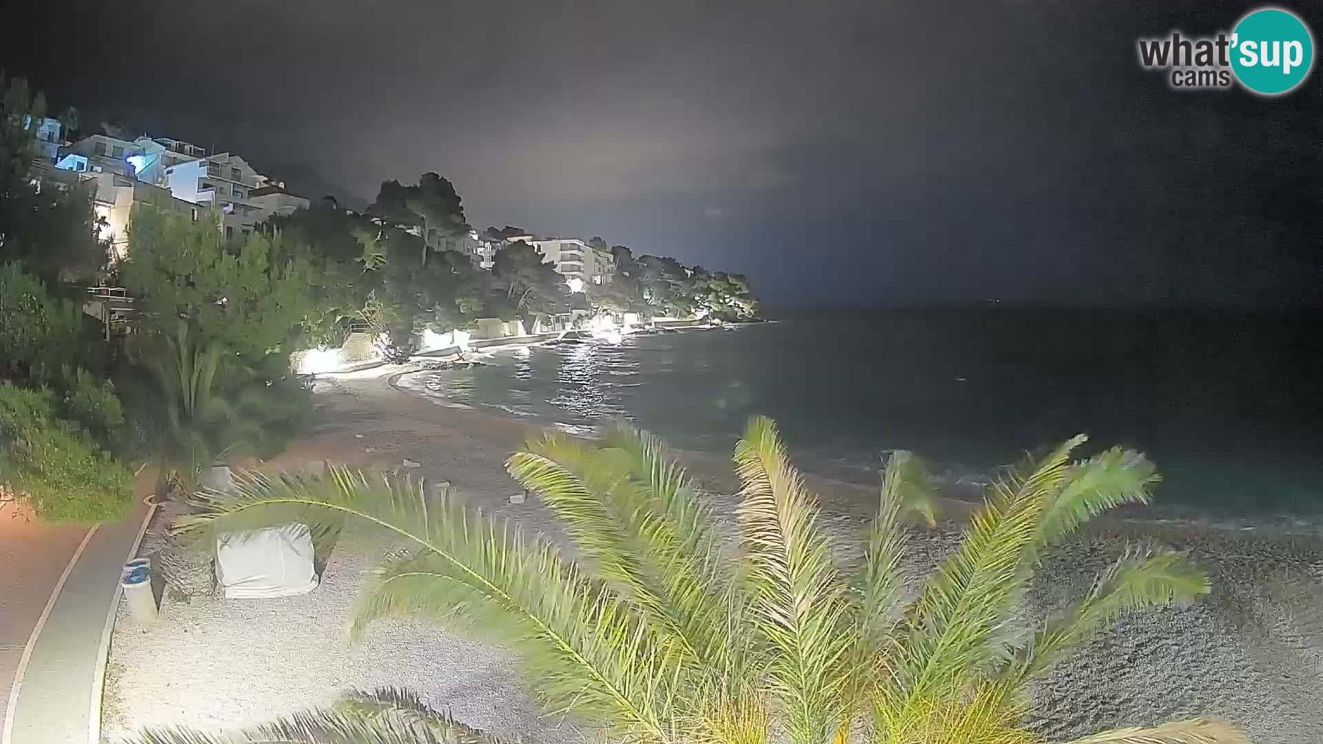 Webcam Lučica Strand Beach Brela – Liveblick von der Adriaküste