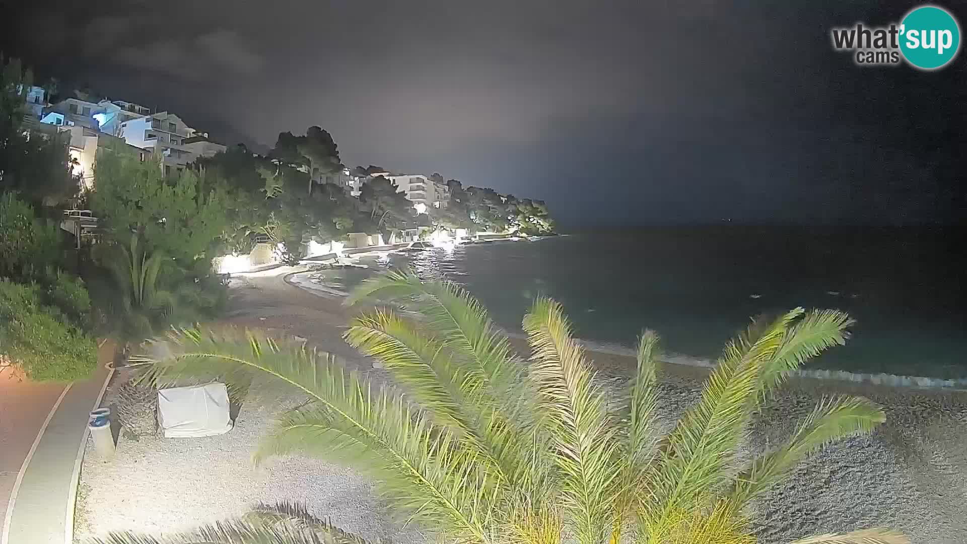 Webcam Spiaggia Lučica Brela – Vista live sulla costa adriatica