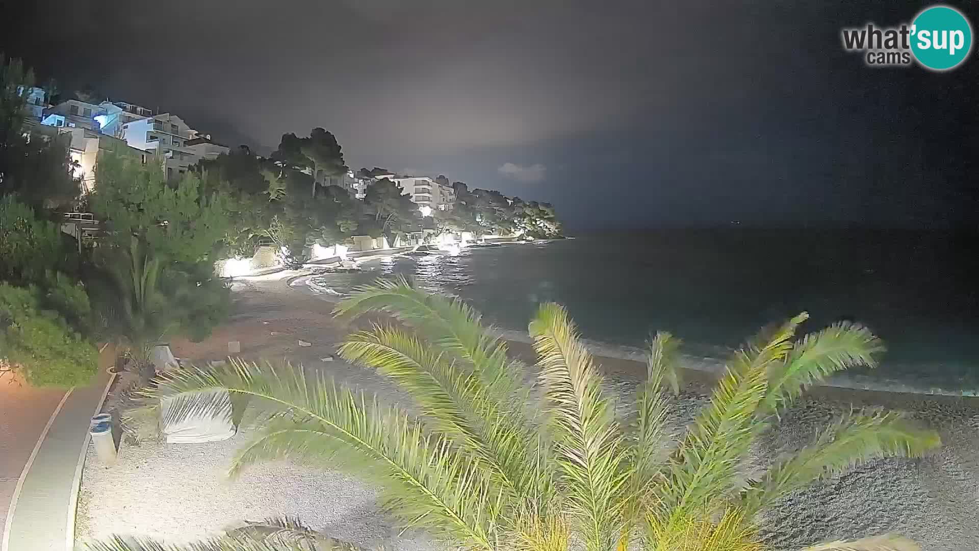 Webcam Spiaggia Lučica Brela – Vista live sulla costa adriatica