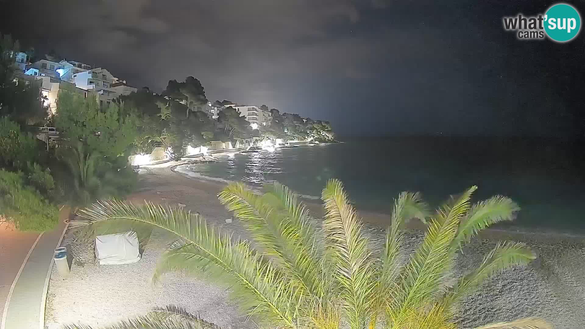 Webcam Lučica Strand Beach Brela – Liveblick von der Adriaküste