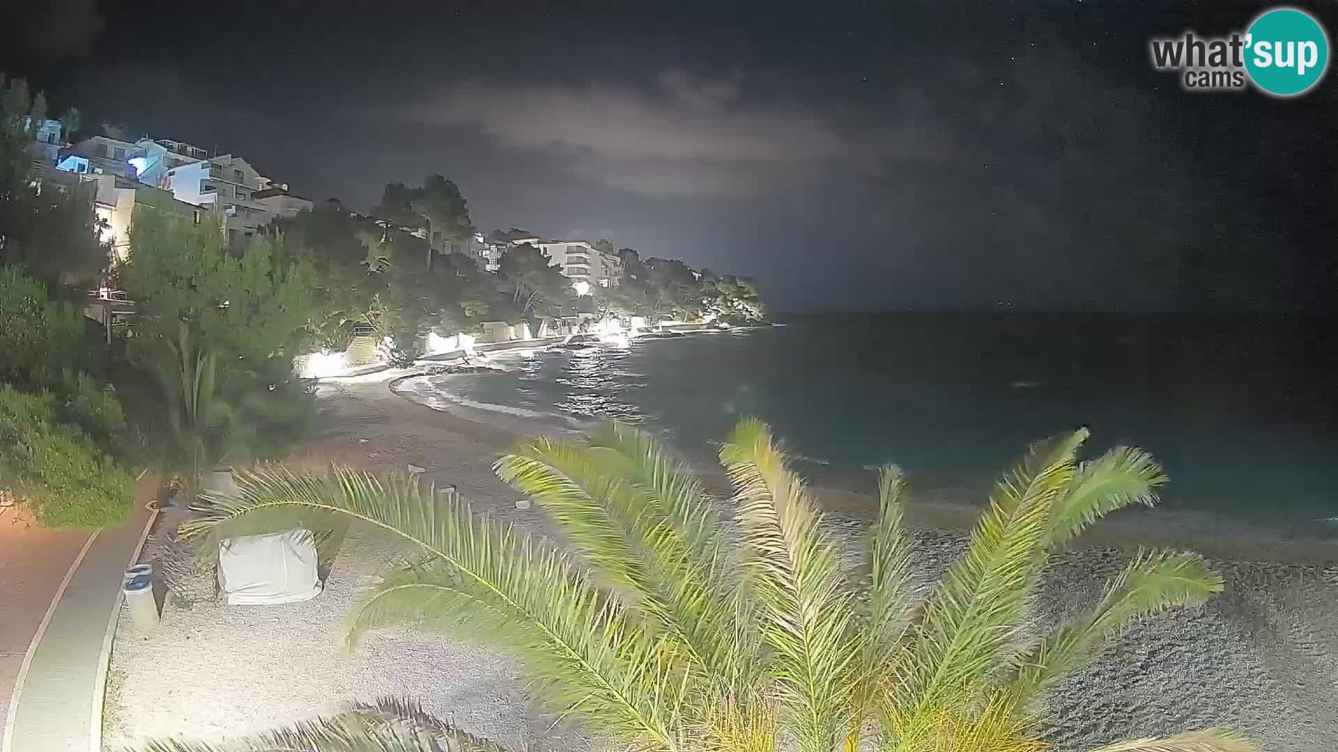 Webcam Playa Lučica Brela – Vista en directo de la costa adriática