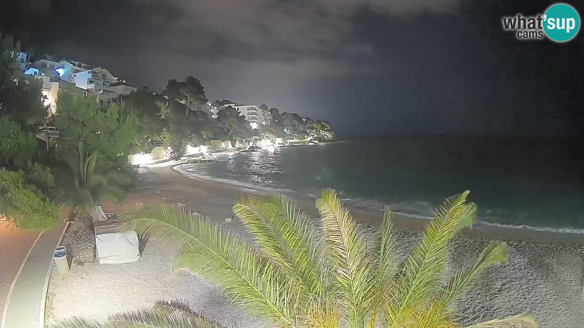 Webcam Plage Lučica Brela – Vue en direct sur la côte adriatique