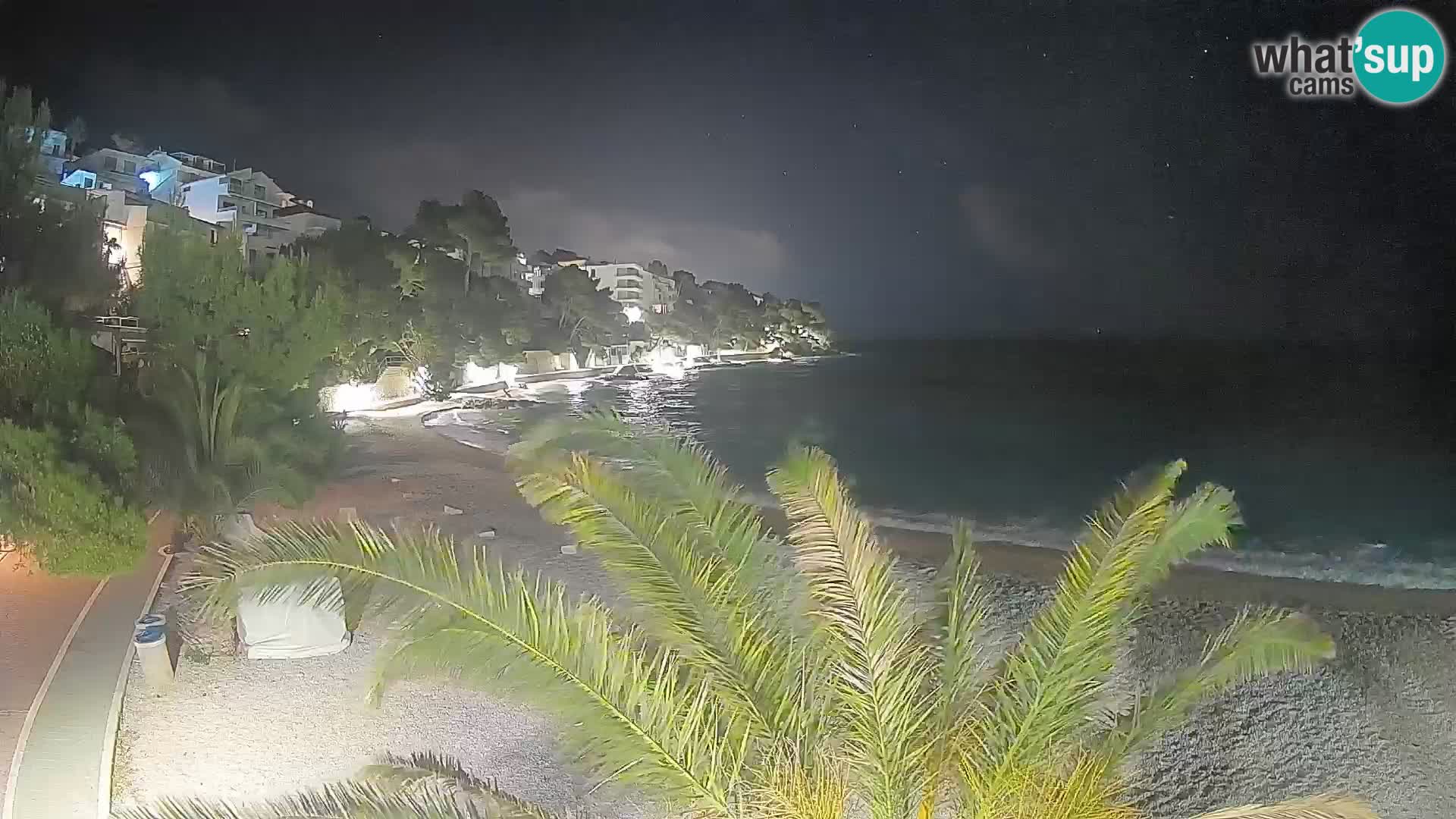 Webcam Playa Lučica Brela – Vista en directo de la costa adriática