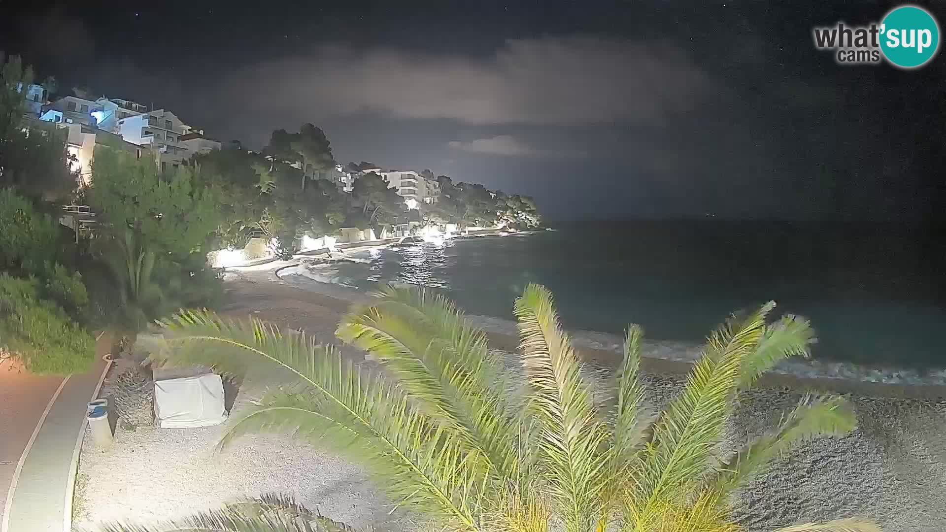 Webcam Plage Lučica Brela – Vue en direct sur la côte adriatique