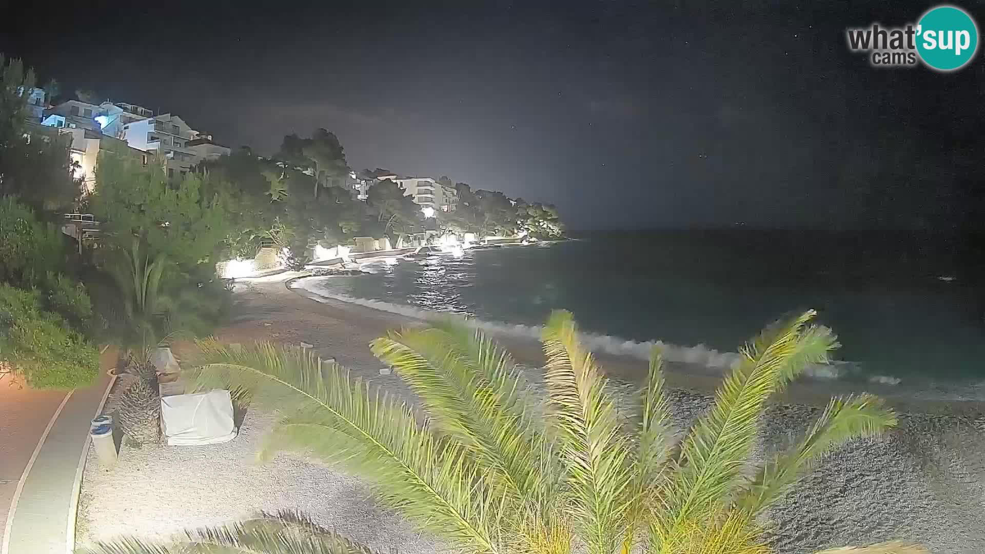 Webcam Lučica Strand Beach Brela – Liveblick von der Adriaküste