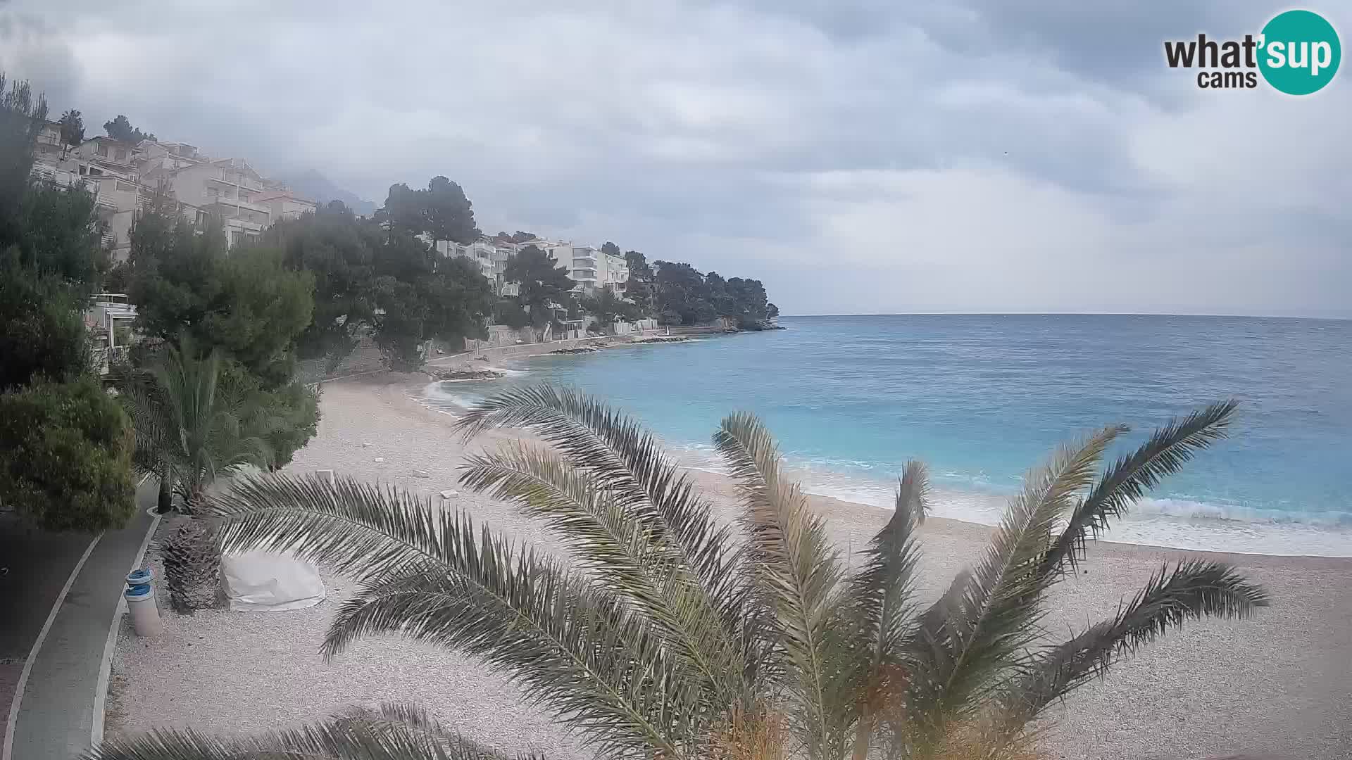 Webcam Spiaggia Lučica Brela – Vista live sulla costa adriatica