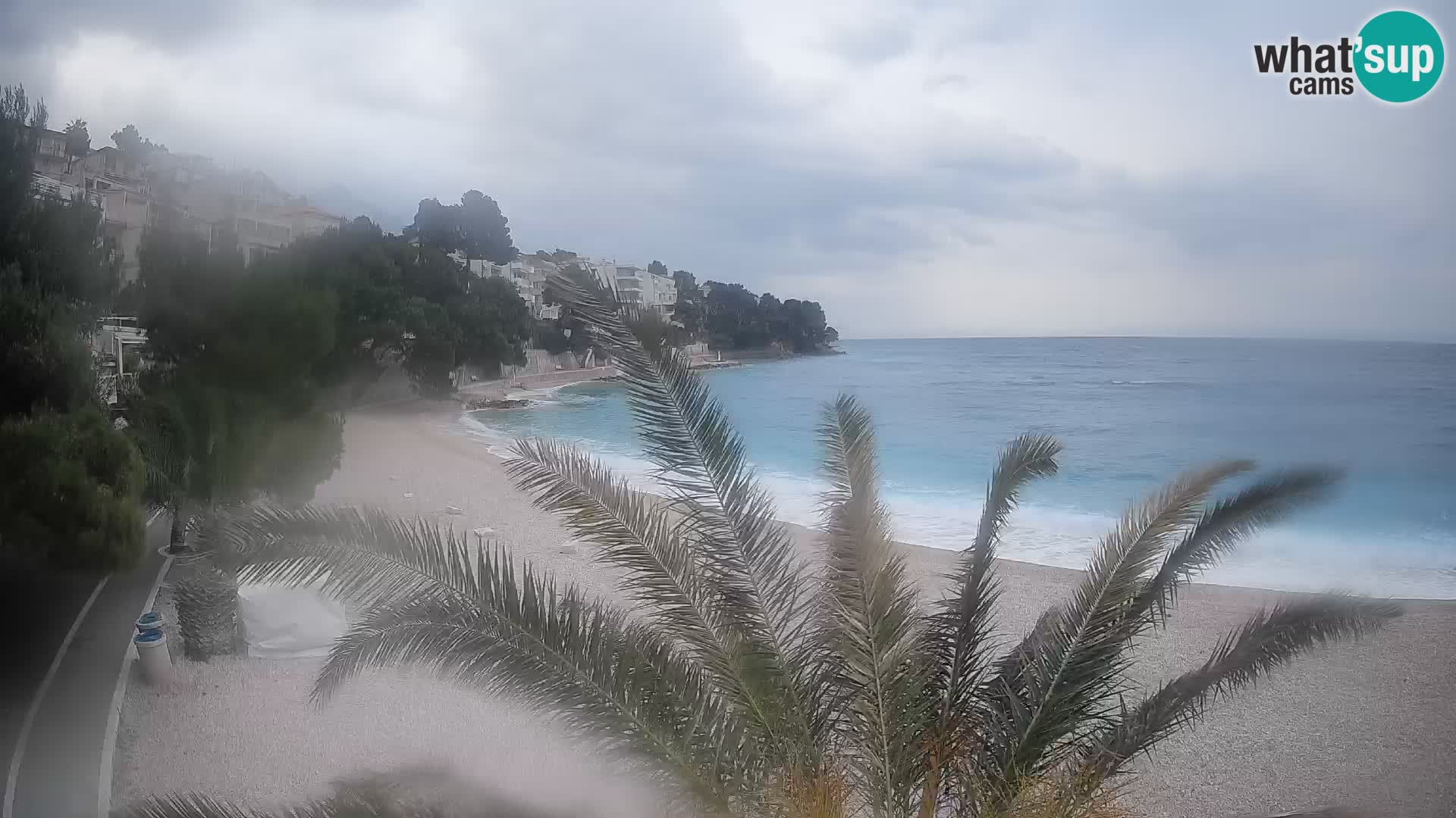 Webcam Playa Lučica Brela – Vista en directo de la costa adriática