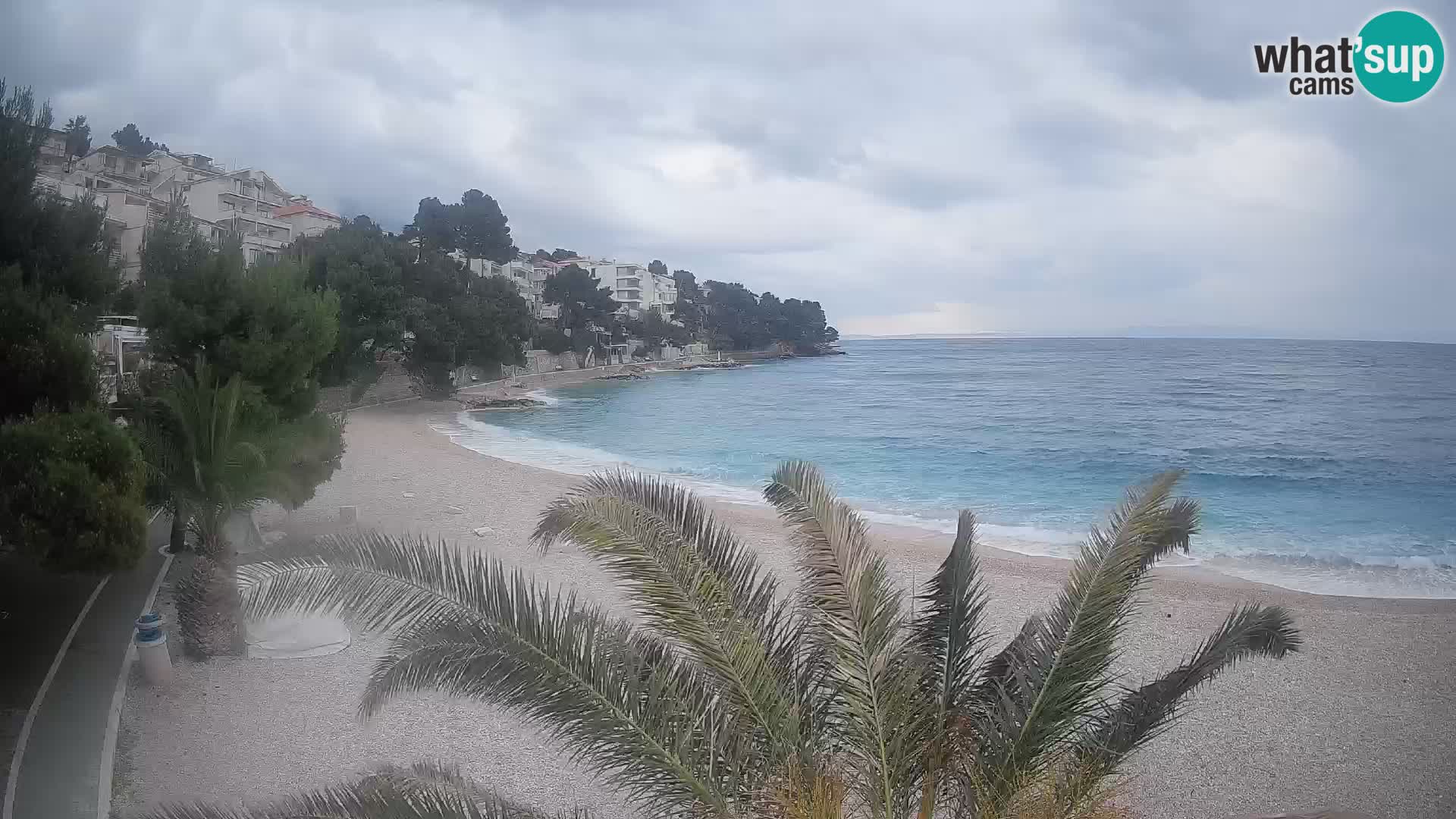 Webcam Spiaggia Lučica Brela – Vista live sulla costa adriatica