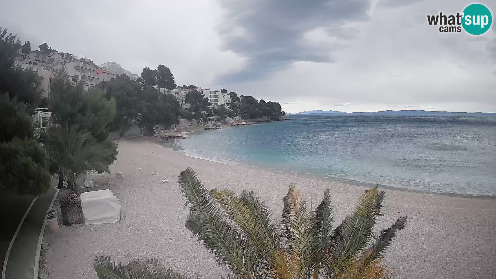 Webcam Plage Lučica Brela – Vue en direct sur la côte adriatique