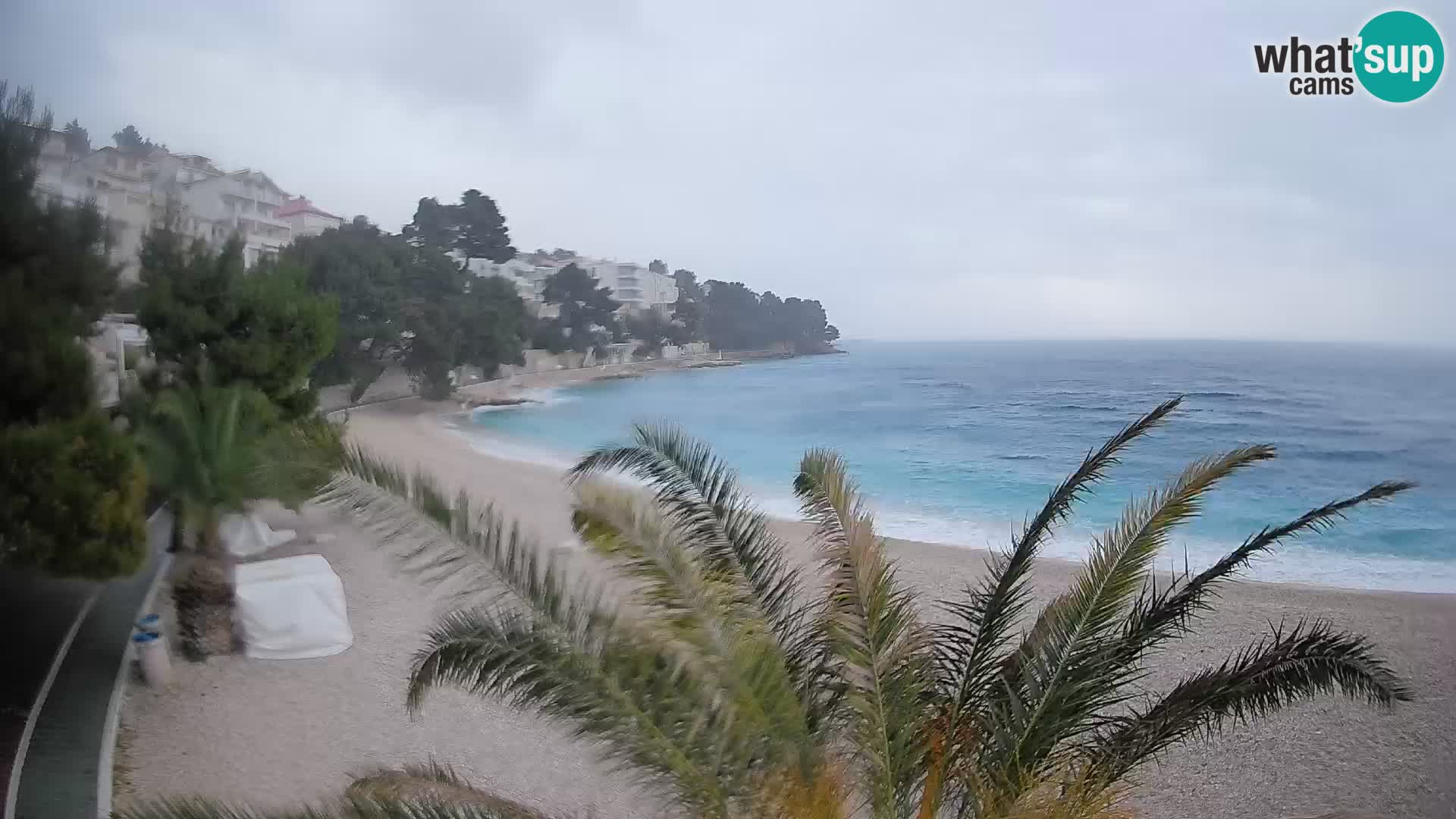 Webcam Lučica Beach Brela – Live View from the Adriatic Coast